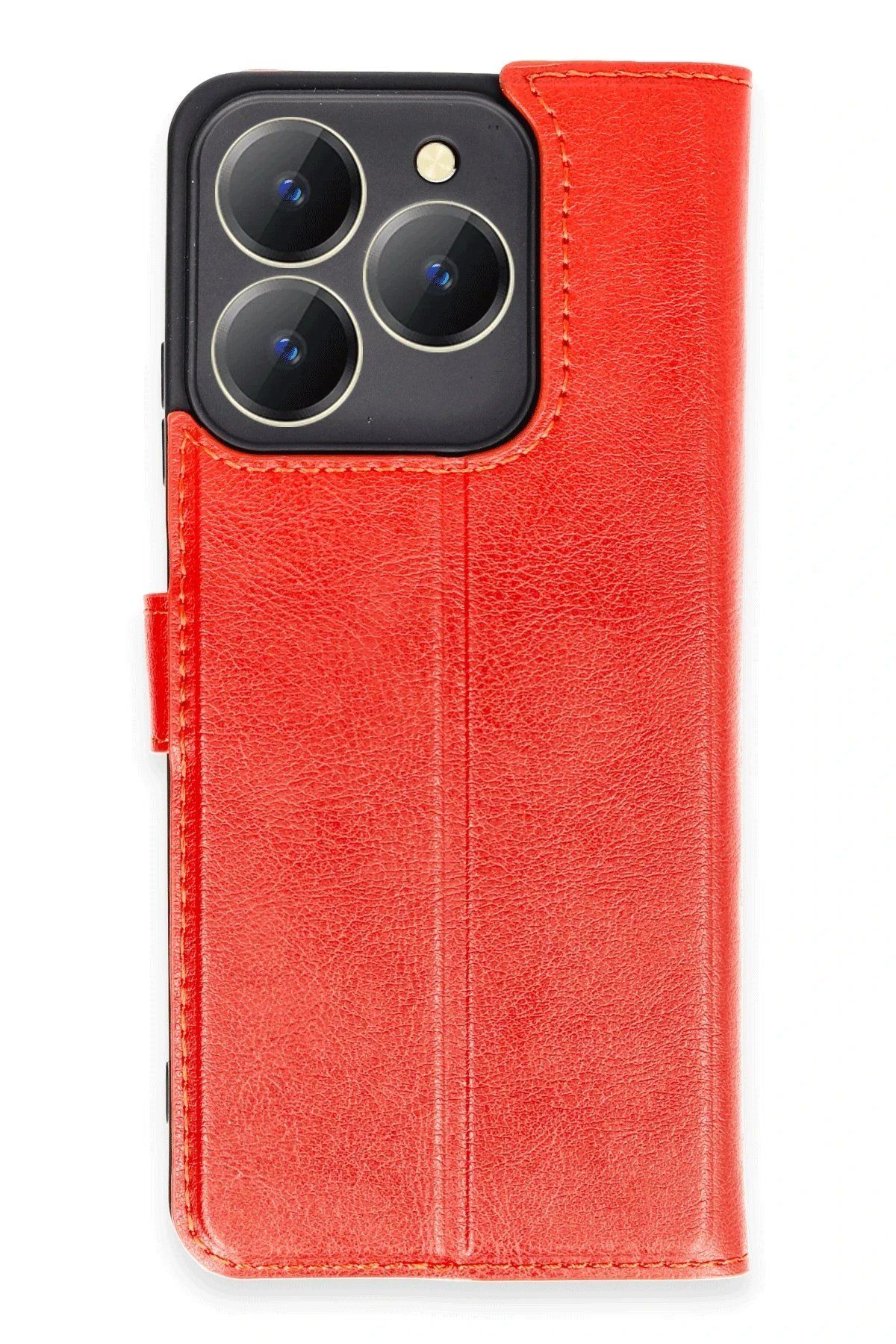 CepteToptan Newface Realme C63 Kılıf Trend S Plus Kapaklı Kılıf - Kırmızı