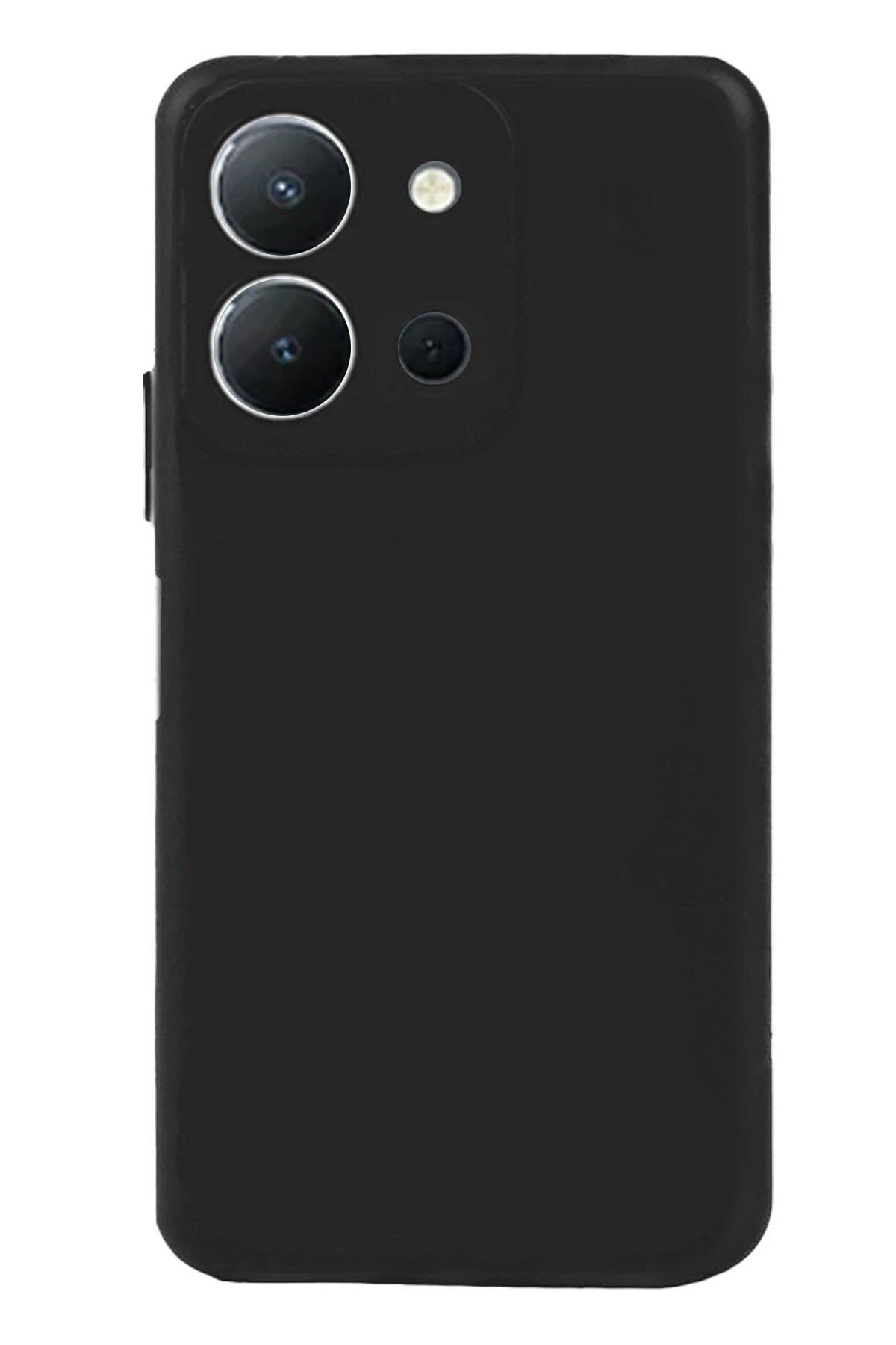 CepteToptan Newface Vivo Y36 Kılıf Nano içi Kadife Silikon - Siyah