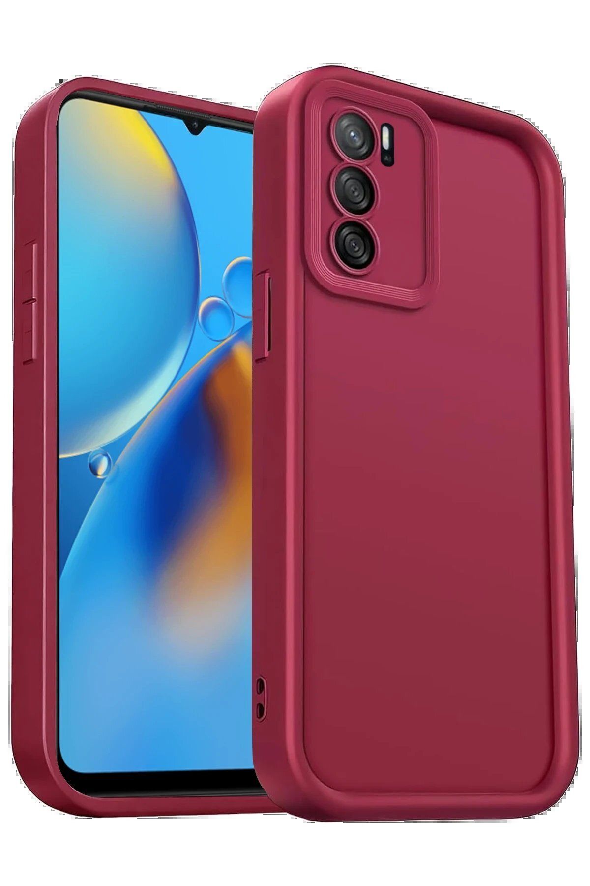 CepteToptan Newface Oppo A16 Kılıf Viera Silikon - Bordo
