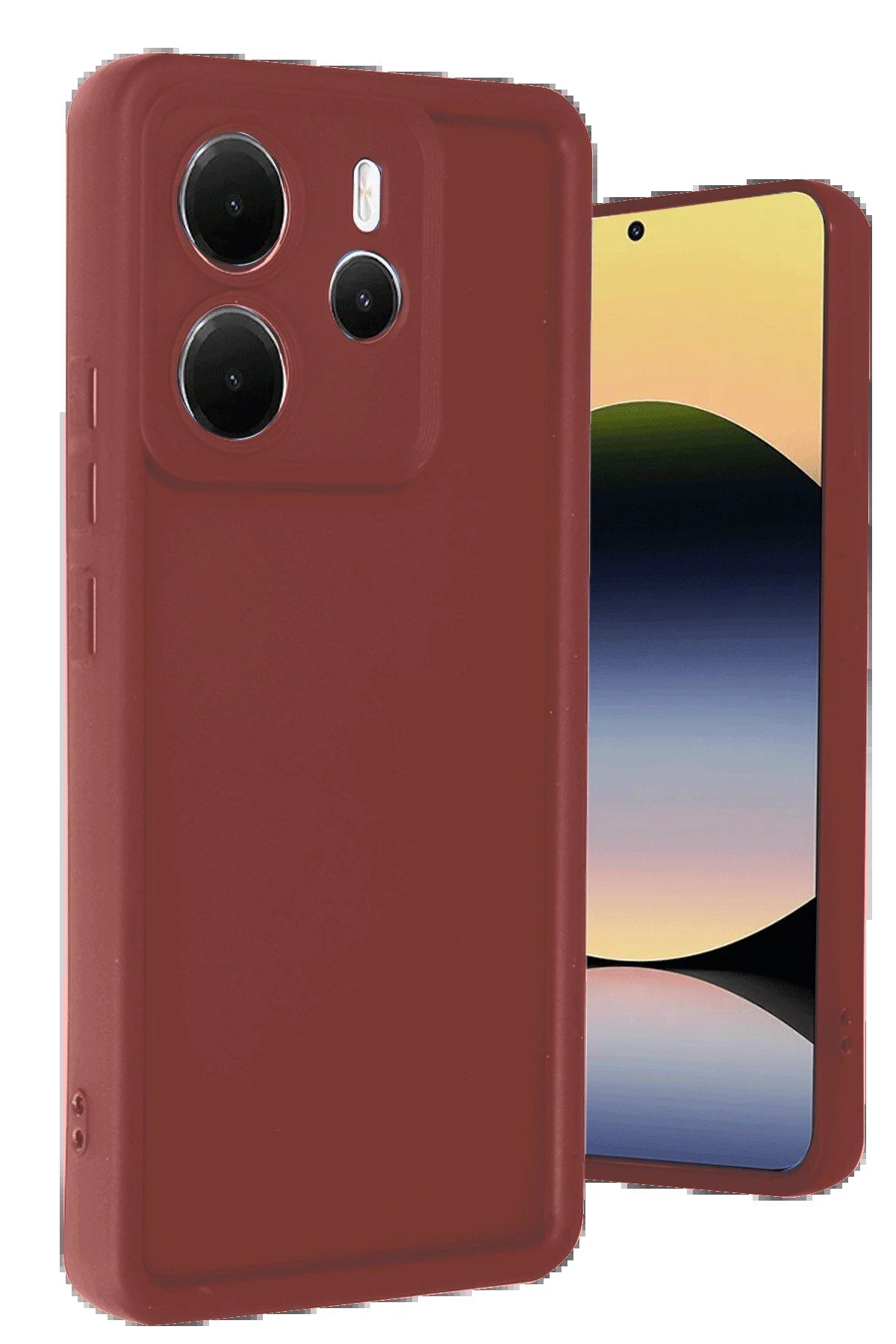 Toptan Bulurum Newface Xiaomi Redmi Note 14 4G Kılıf Viera Silikon - Bordo