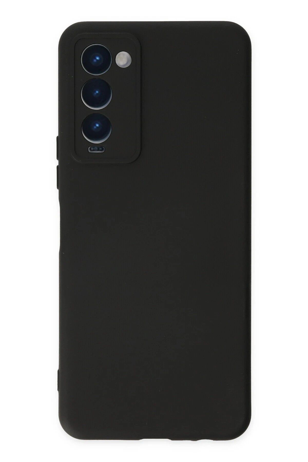 CepteToptan Newface Tecno Camon 18 Kılıf Nano içi Kadife Silikon - Siyah