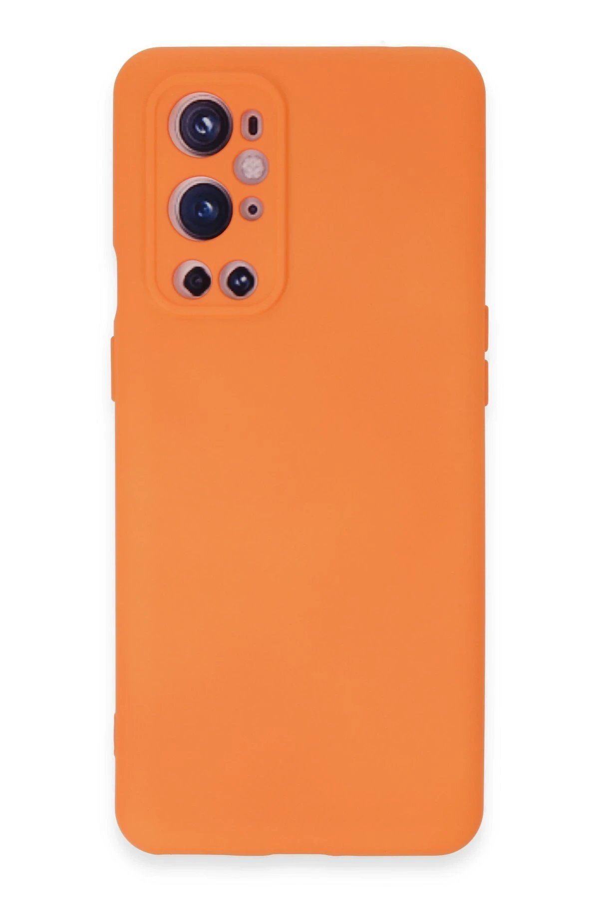 nerede bulurum Newface One Plus 9 Pro Kılıf Nano içi Kadife Silikon - Turuncu