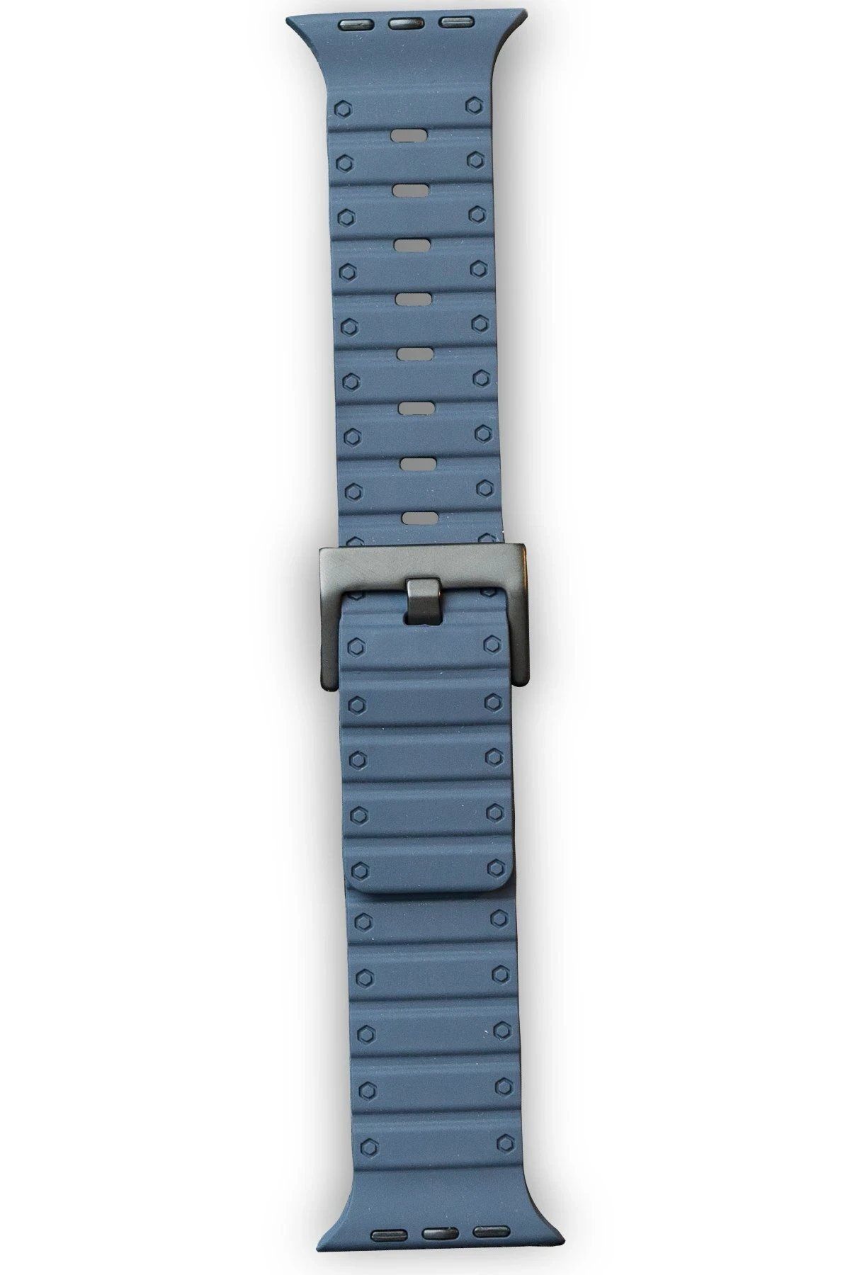 CepteToptan Newface Apple Watch 42mm Magnus Mıknatıslı Silikon Kordon - Mavi