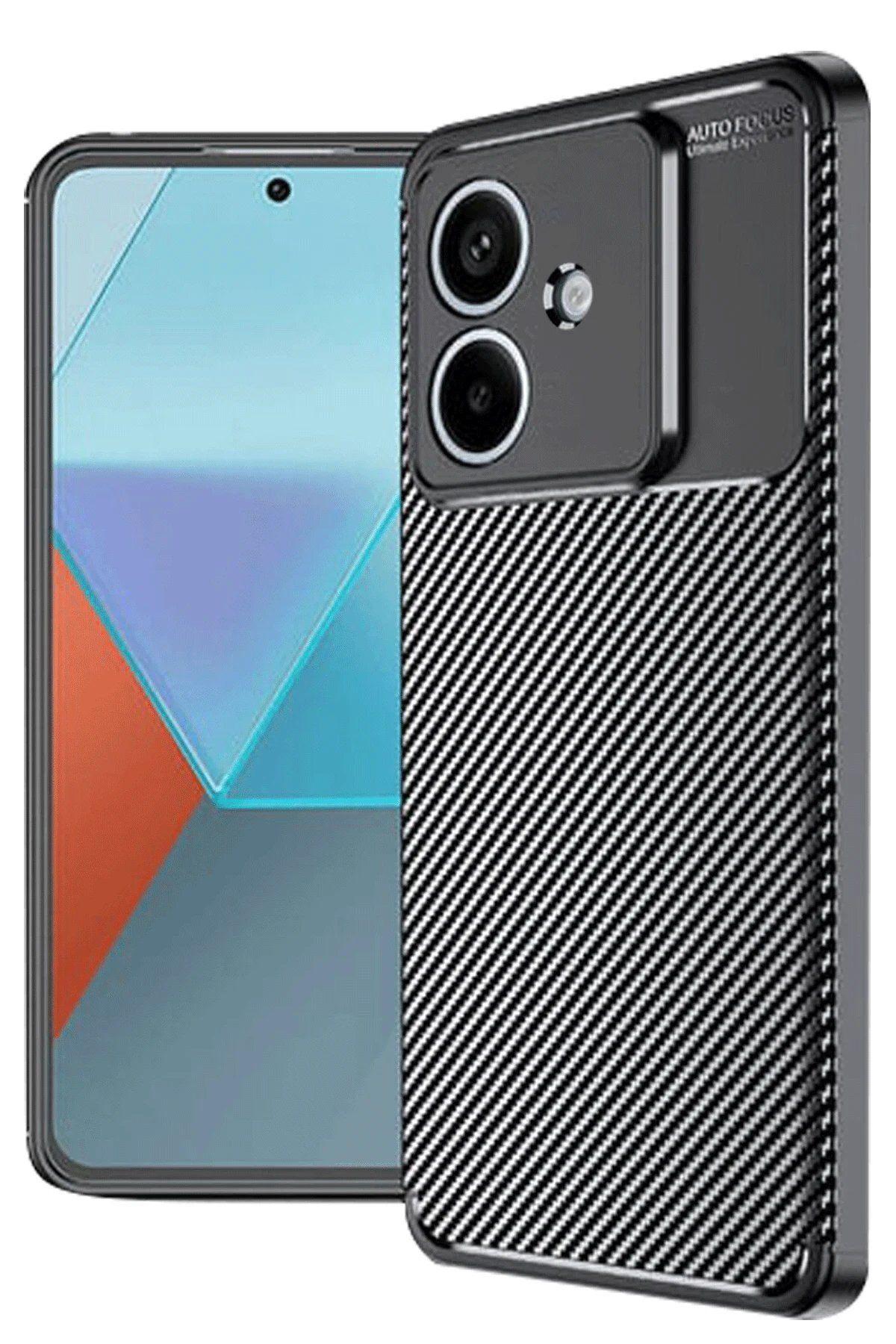 CepteToptan Newface Oppo A3 Kılıf Auto Focus Karbon Kapak - Siyah