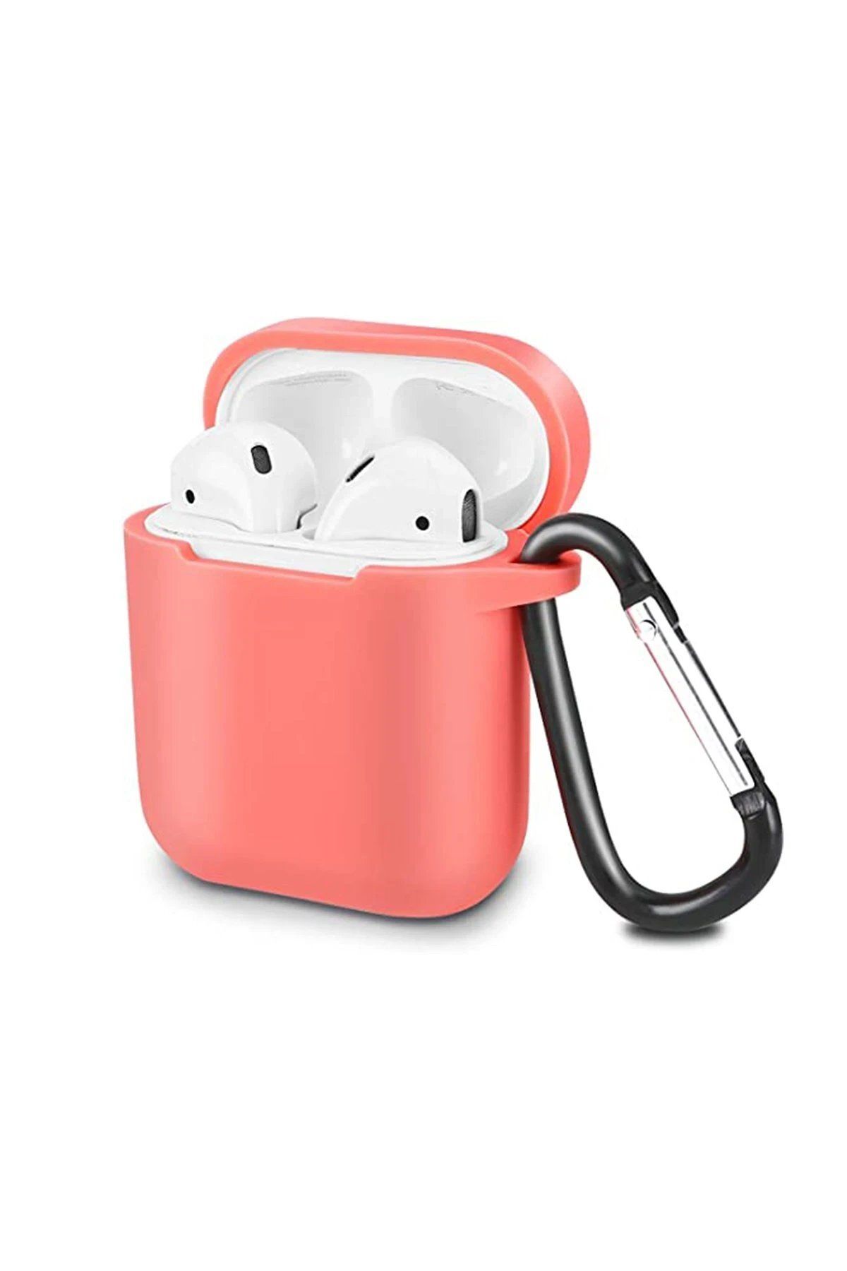 CepteToptan Newface Airpods 2 (2.nesil) Sert Silikon Kılıf - Fuşya