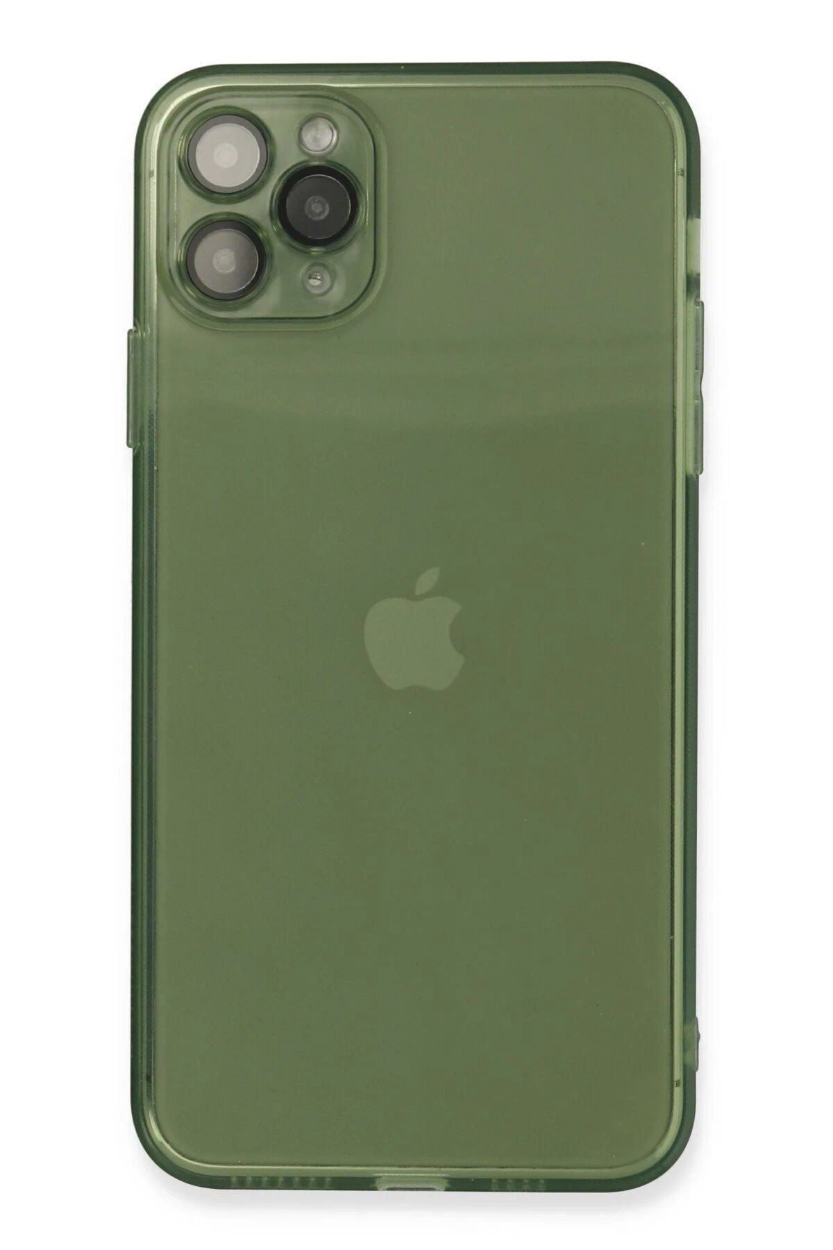 CepteToptan Newface iPhone 11 Pro Max Kılıf Fly Lens Silikon - Yeşil