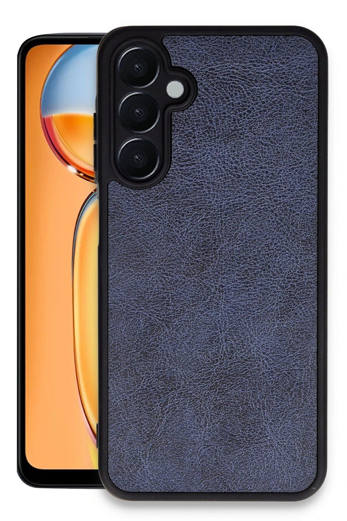 CepteToptan Newface Samsung Galaxy A05S Kılıf Aras Deri Kapak - Lacivert