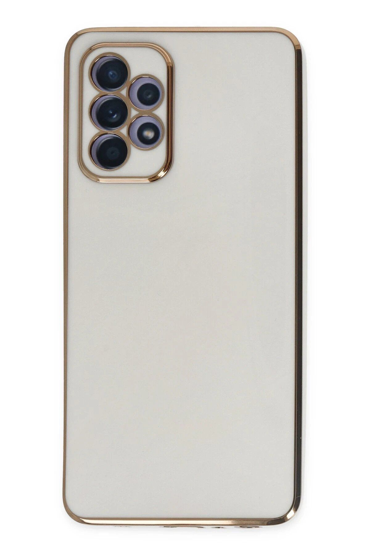 CepteToptan Newface Samsung Galaxy A52 Kılıf Volet Silikon - Beyaz