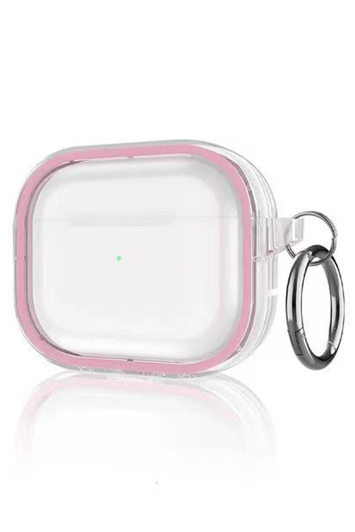 CepteToptan Movenchy Airpods Pro 2 (2.nesil) Shiny Şeffaf Kılıf - Pembe