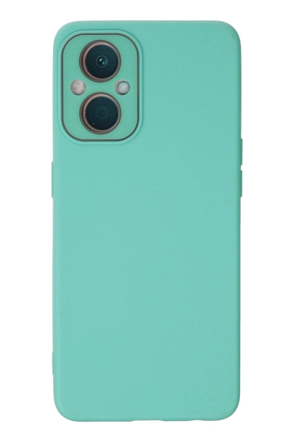CepteToptan Newface Oppo Reno 7 Lite Kılıf Lansman Glass Kapak - Turkuaz