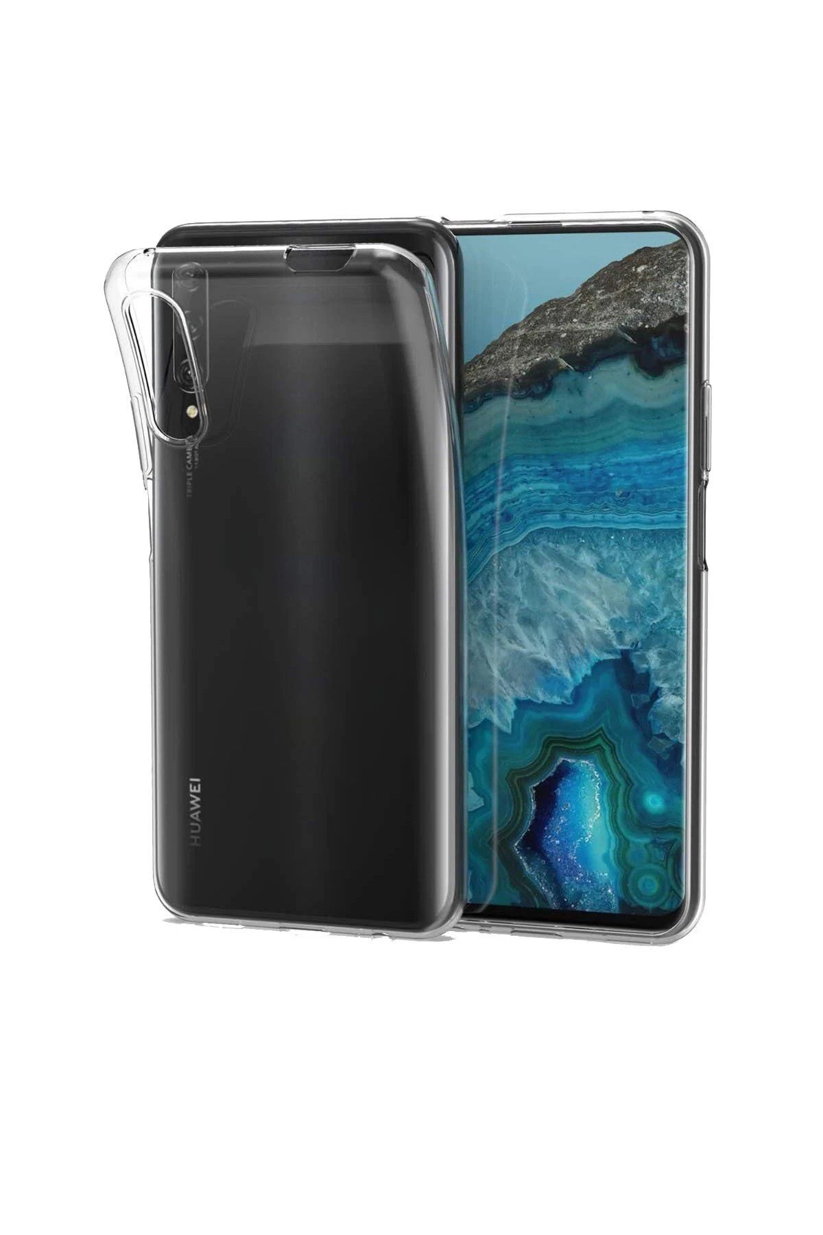 CepteToptan Newface Huawei P Smart Pro / Y9S Kılıf Lüx Şeffaf Silikon