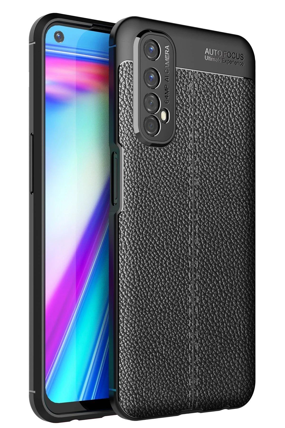 CepteToptan Newface Realme 7 Kılıf Auto Focus Kapak - Siyah