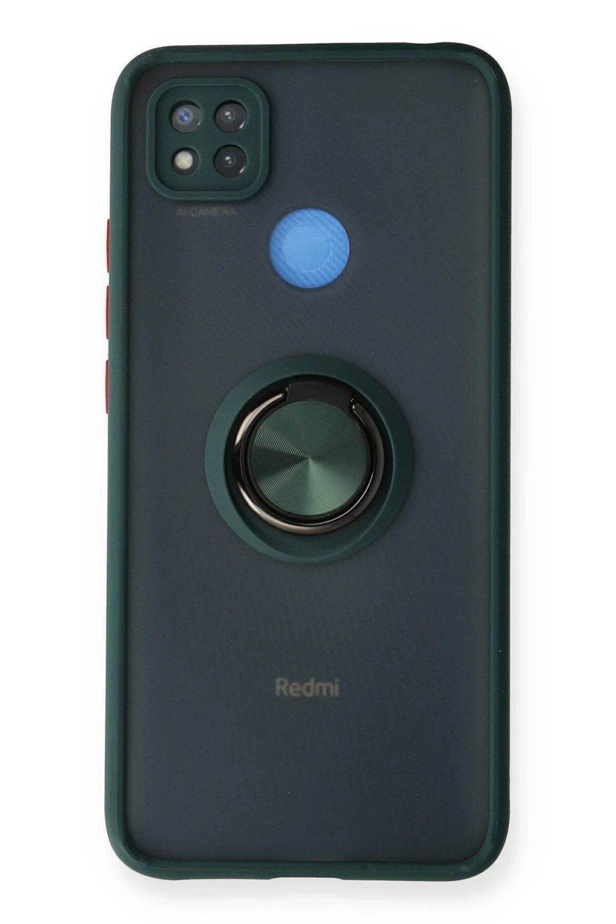 CepteToptan Newface Xiaomi Redmi 9C Kılıf Montreal Yüzüklü Silikon Kapak - Yeşil