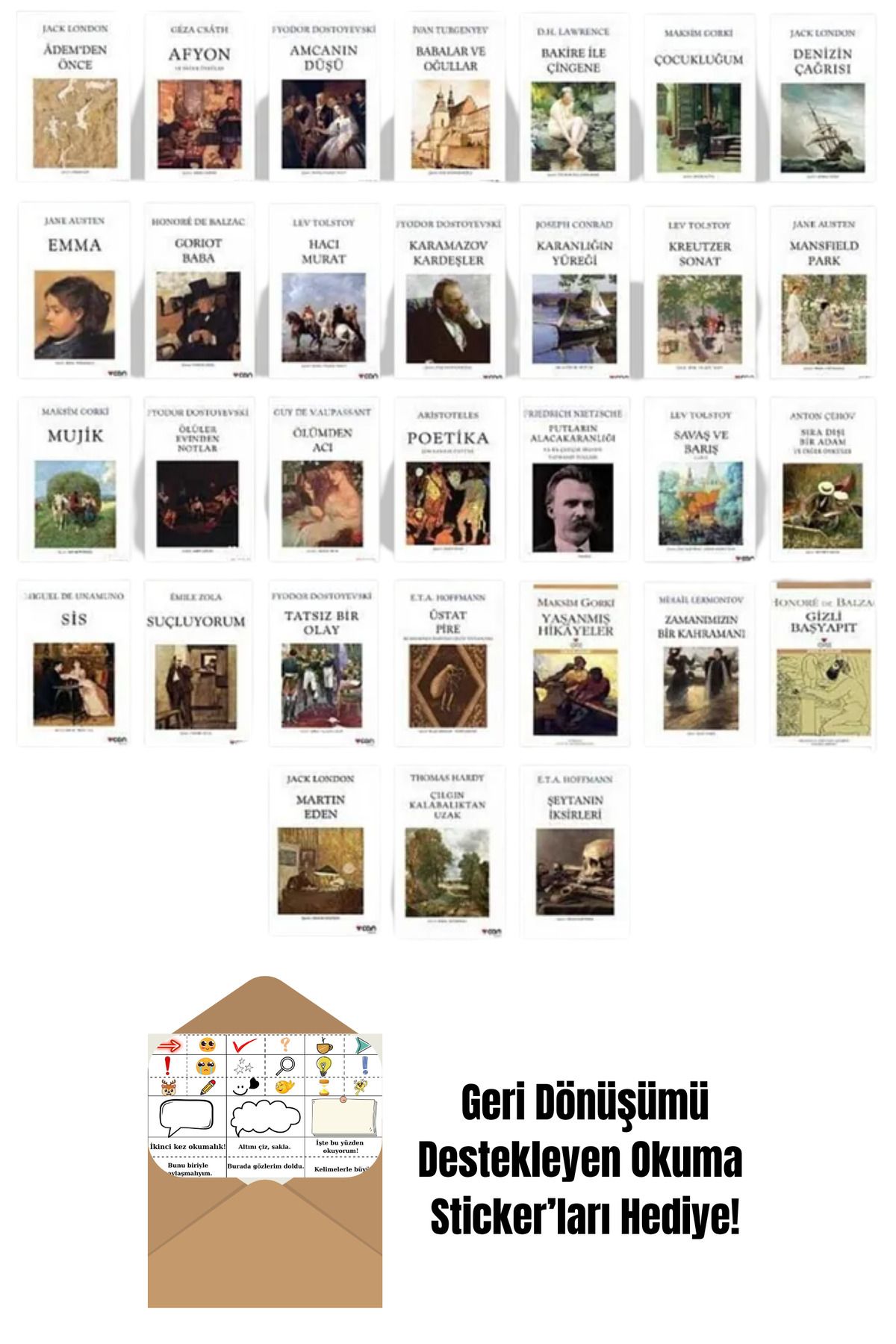 Can Yayınları Can Yayınları Dünya Klasikleri Seti 31 Kitap + Okuma Sticker'ları