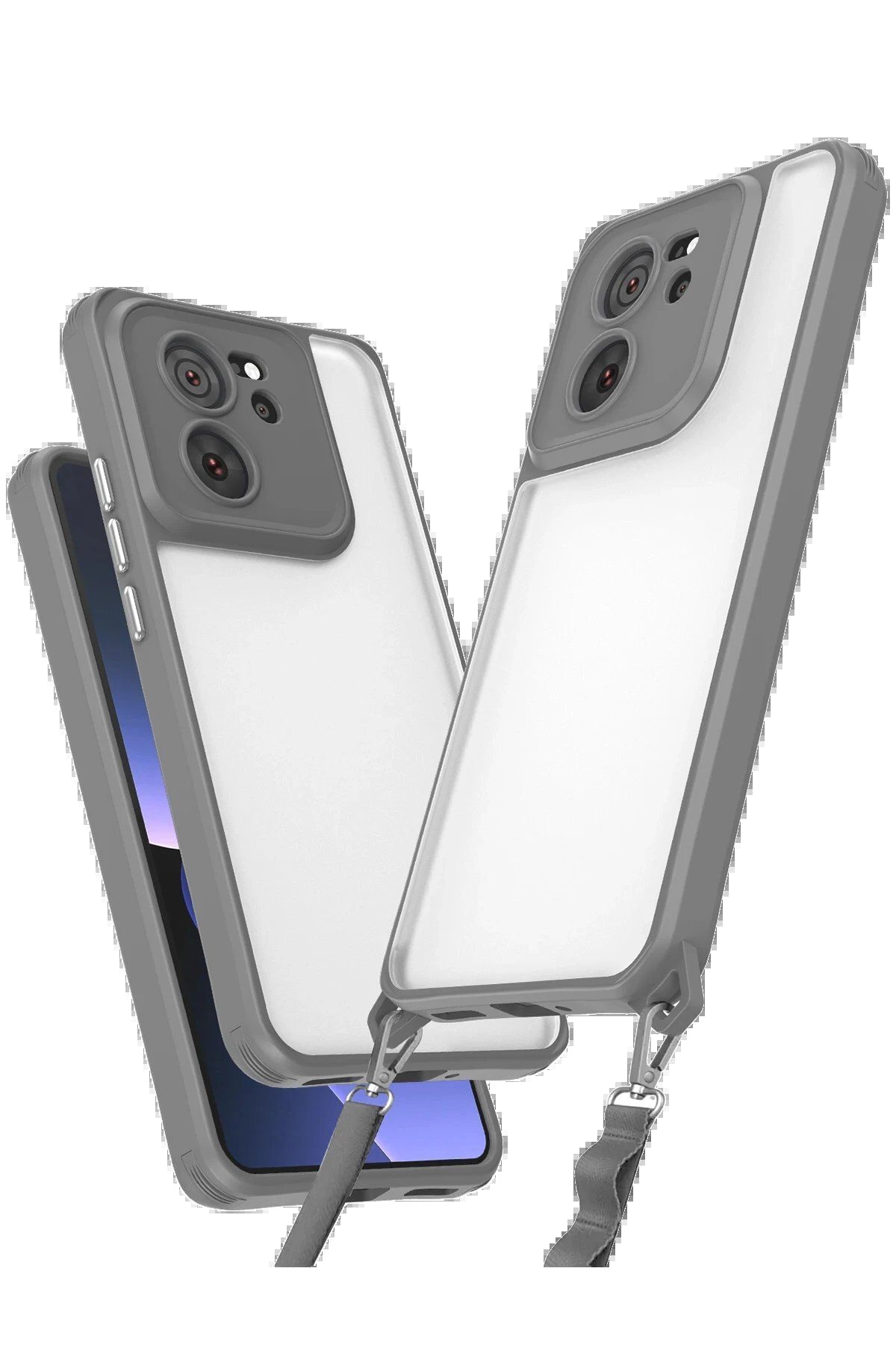 CepteToptan Newface Xiaomi Mi 13T Pro Kılıf Penta Silikon Kılıf - Titan Gri
