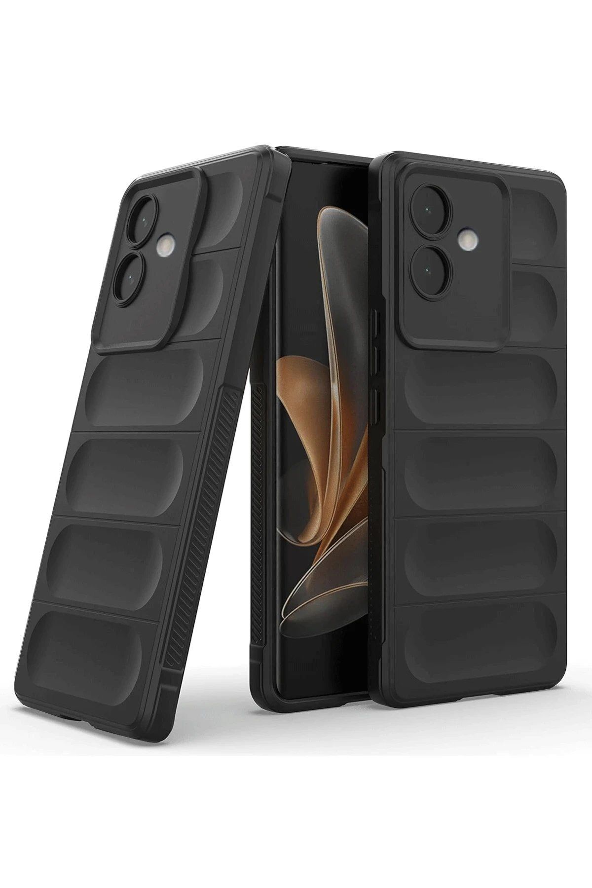 CepteToptan Newface Oppo A3 Kılıf Optimum Silikon - Siyah