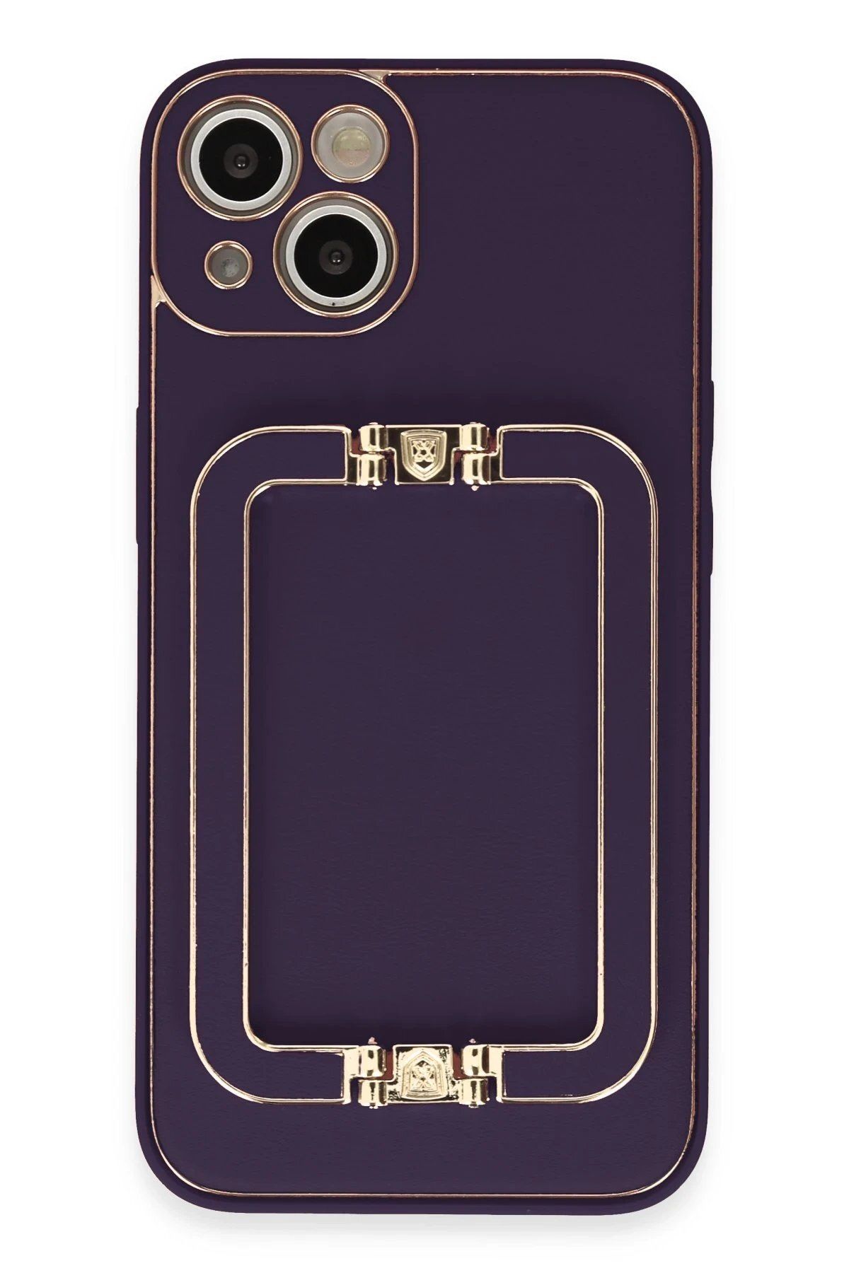 CepteToptan Newface iPhone 14 Kılıf Coco Elit Kapak - Derin Mor