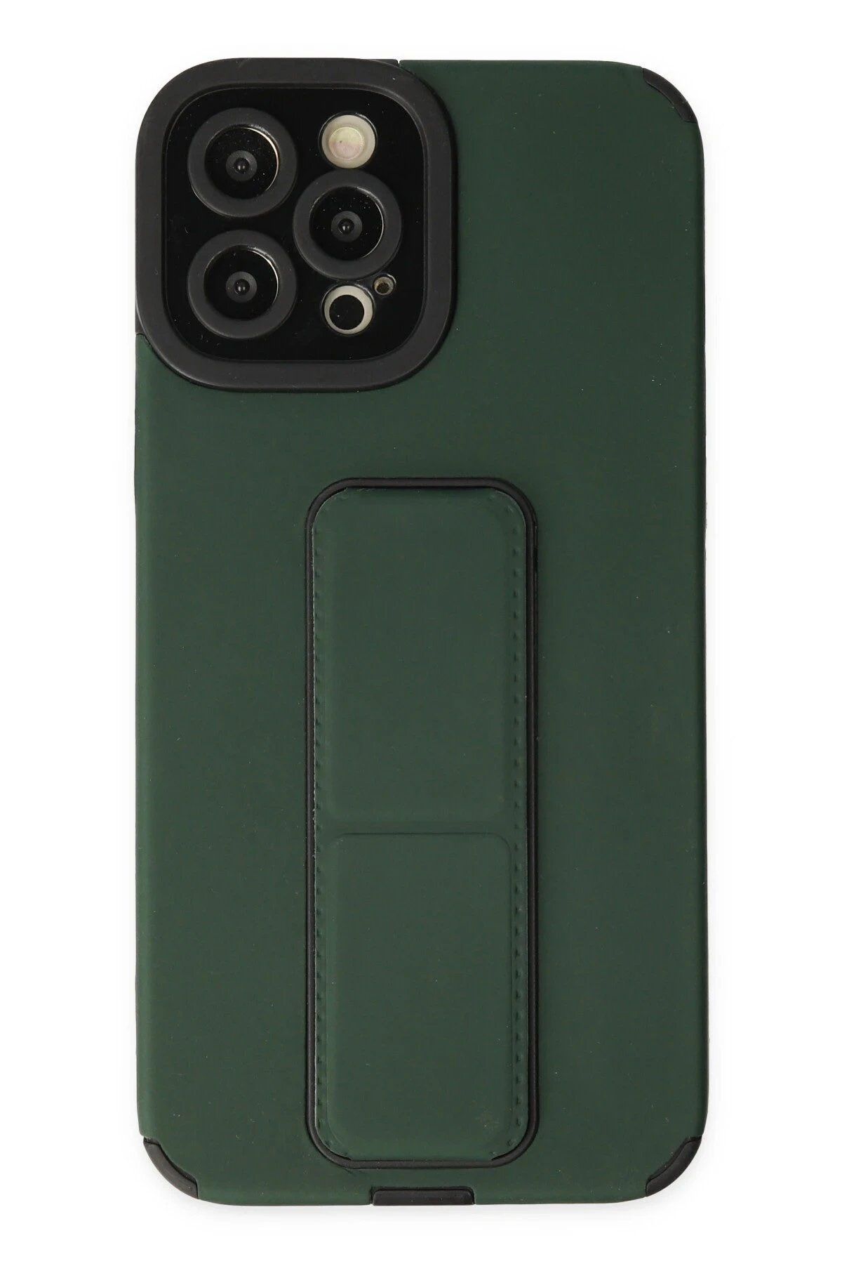 CepteToptan Newface iPhone 12 Pro Max Kılıf Mega Standlı Silikon - Yeşil