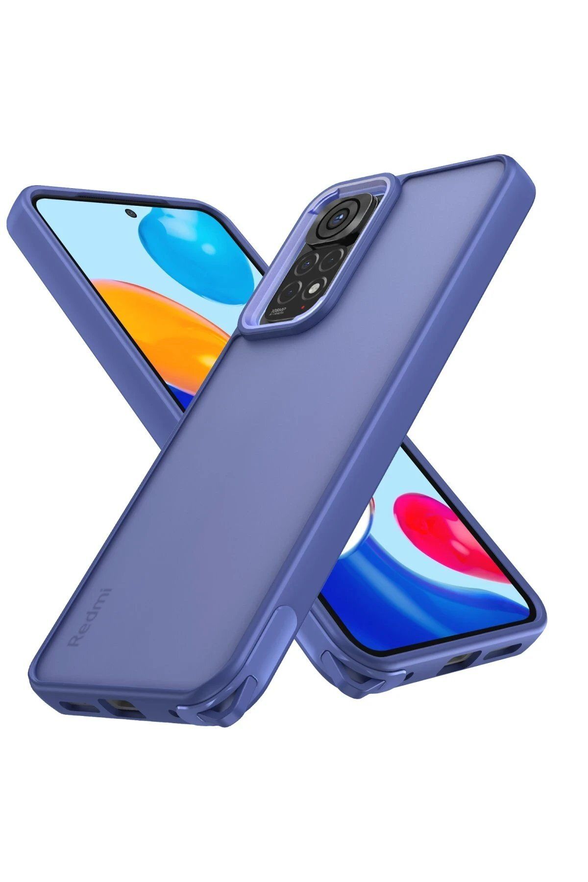 CepteToptan Newface Xiaomi Redmi Note 11 Kılıf Elegant Kapak - Açık Mavi