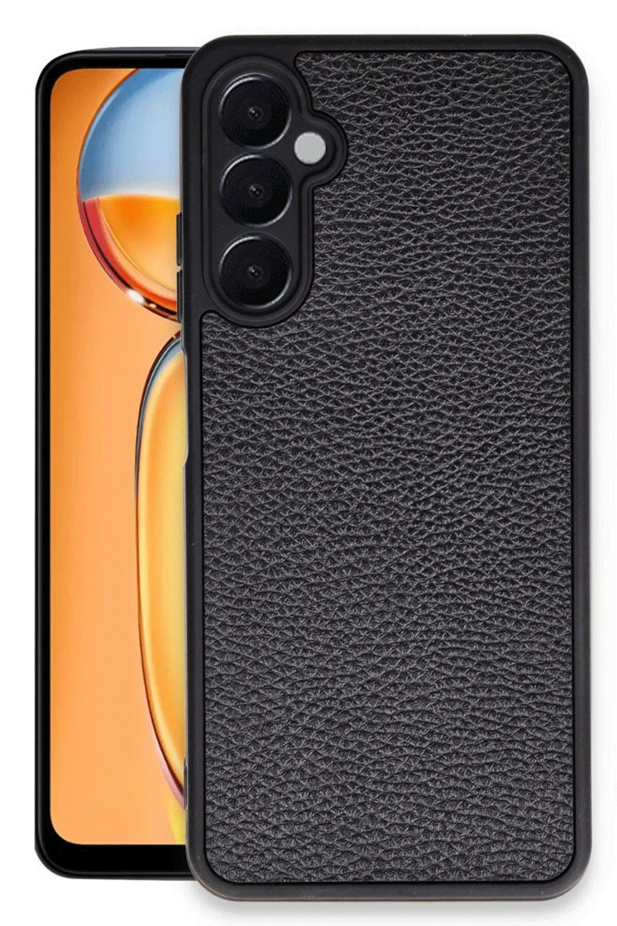 CepteToptan Newface Samsung Galaxy A36 Kılıf Aras Deri Kapak - Siyah