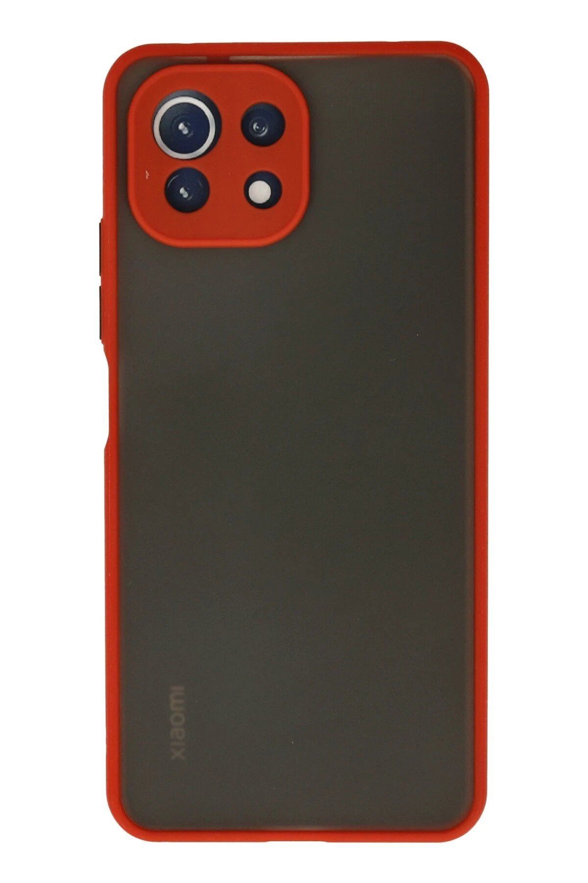 CepteToptan Newface Xiaomi Mİ 11 Lite Kılıf Montreal Silikon Kapak - Kırmızı