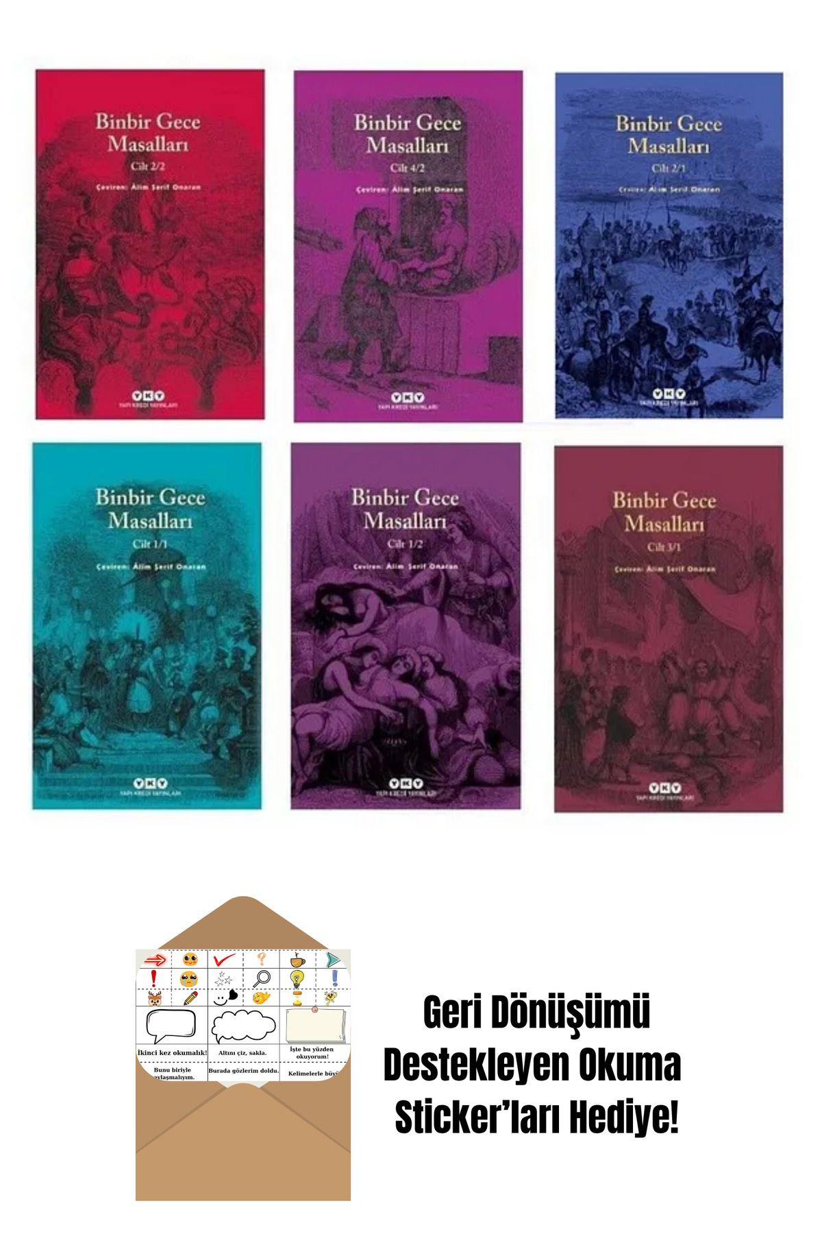 Yapı Kredi Yayınları Harry Potter Ciltli 3 Kitap Set + Okuma Sticker'ları