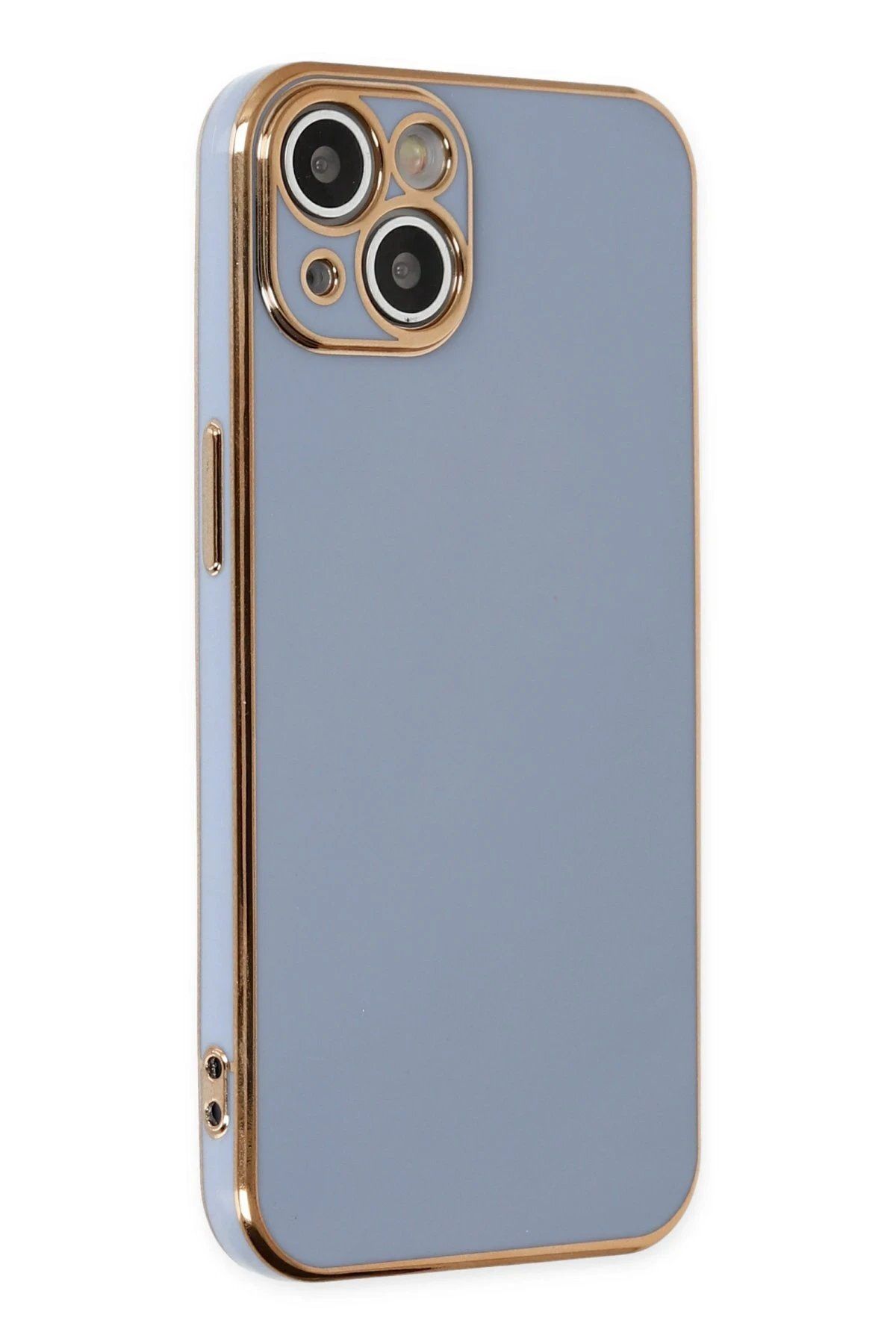 CepteToptan Newface iPhone 14 Kılıf Volet Silikon - Mavi