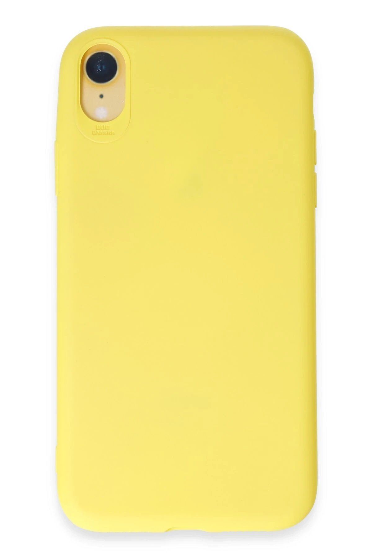 CepteToptan Newface iPhone XR Kılıf First Silikon - Sarı