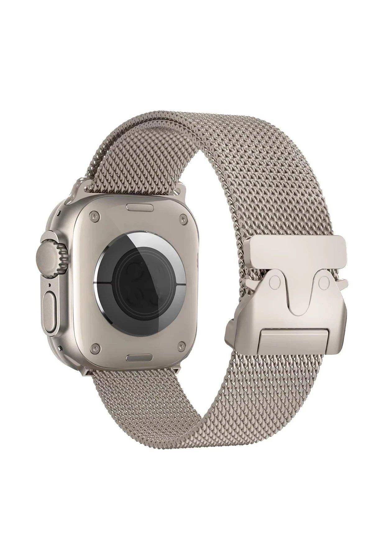 CepteToptan Newface Apple Watch 42mm Milano Metal Kordon - Titan Gri