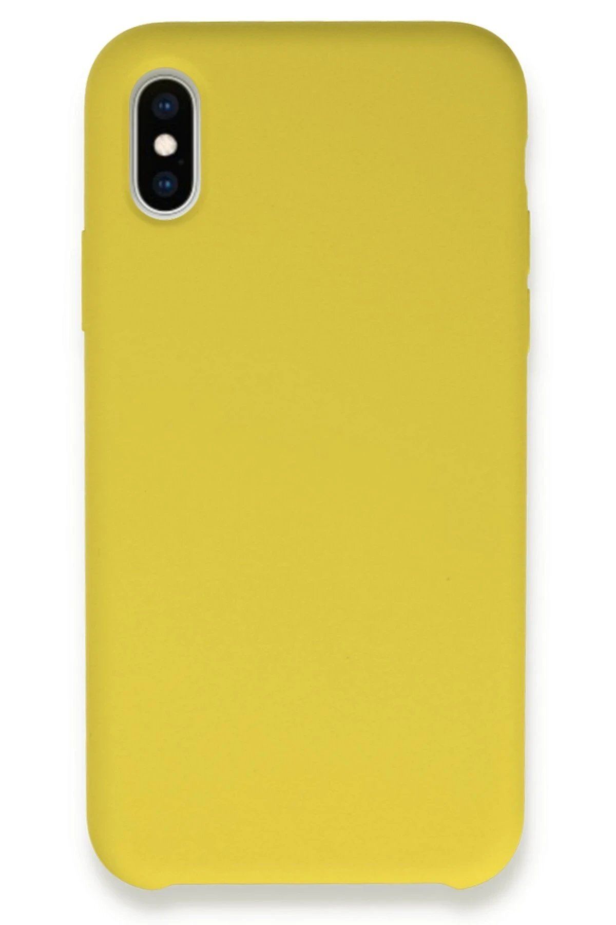 CepteToptan Newface iPhone XS Max Kılıf Lansman Legant Silikon - Sarı
