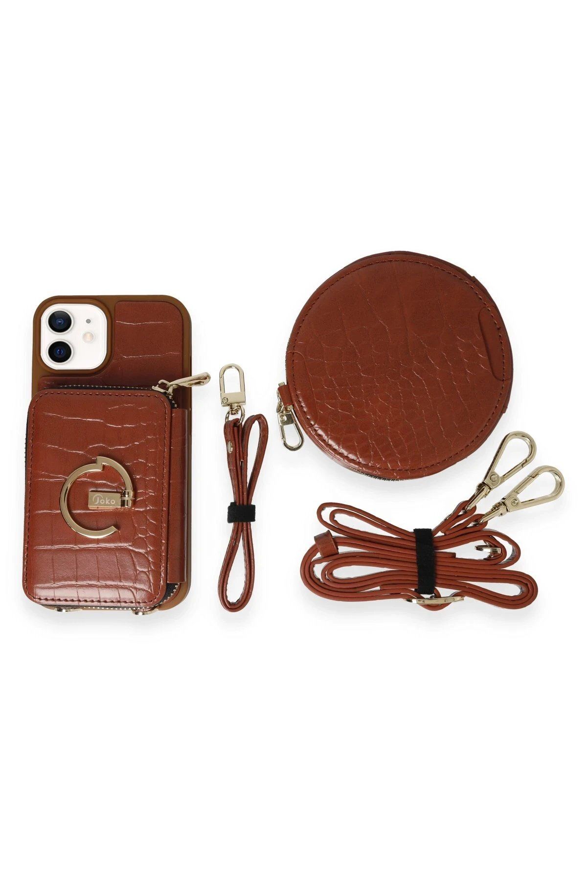 Joko iPhone 11 Kılıf Ermes Kapak - Kahverengi