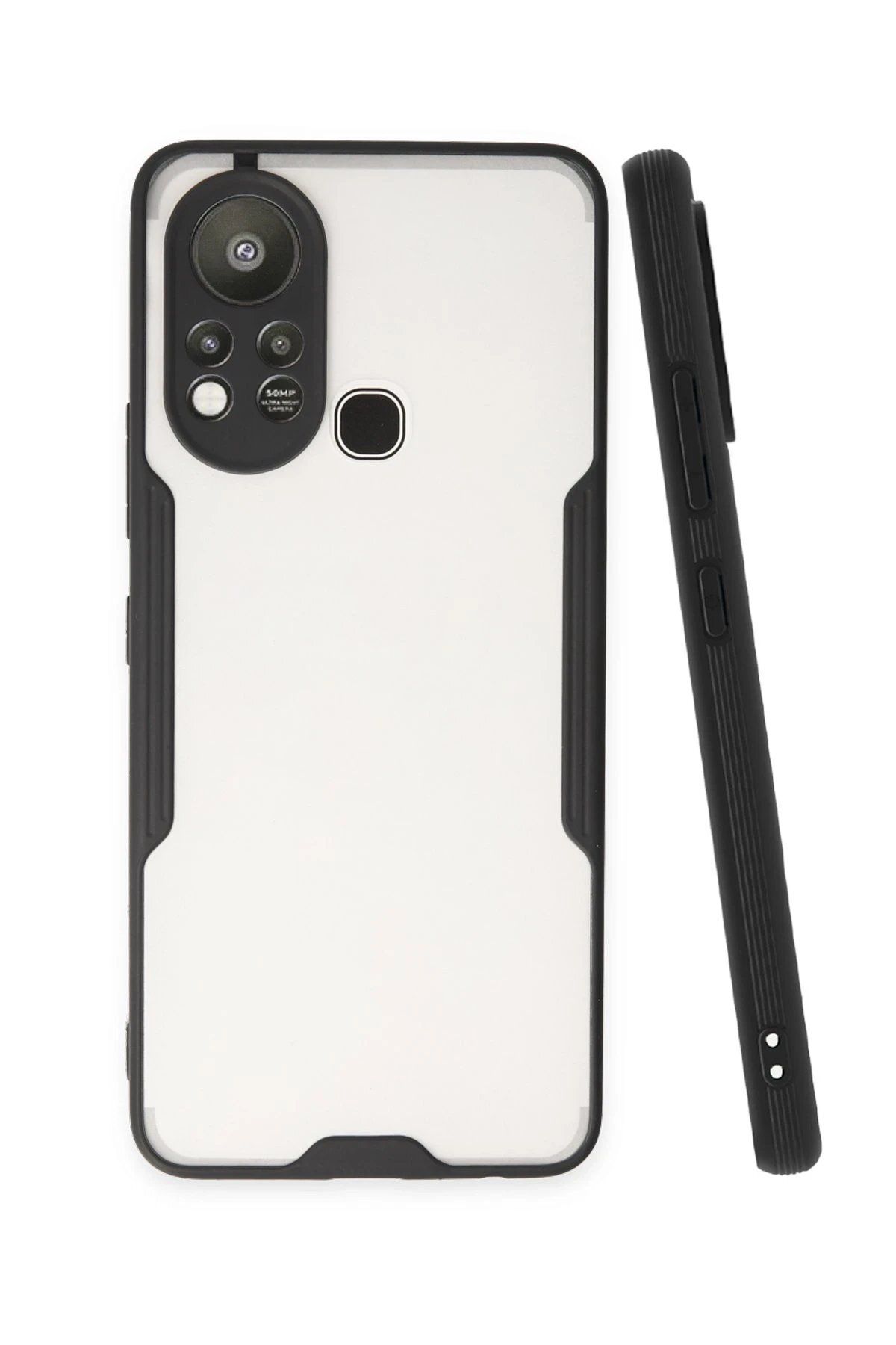 CepteToptan Newface İnfinix Hot 11s Kılıf Platin Silikon - Siyah