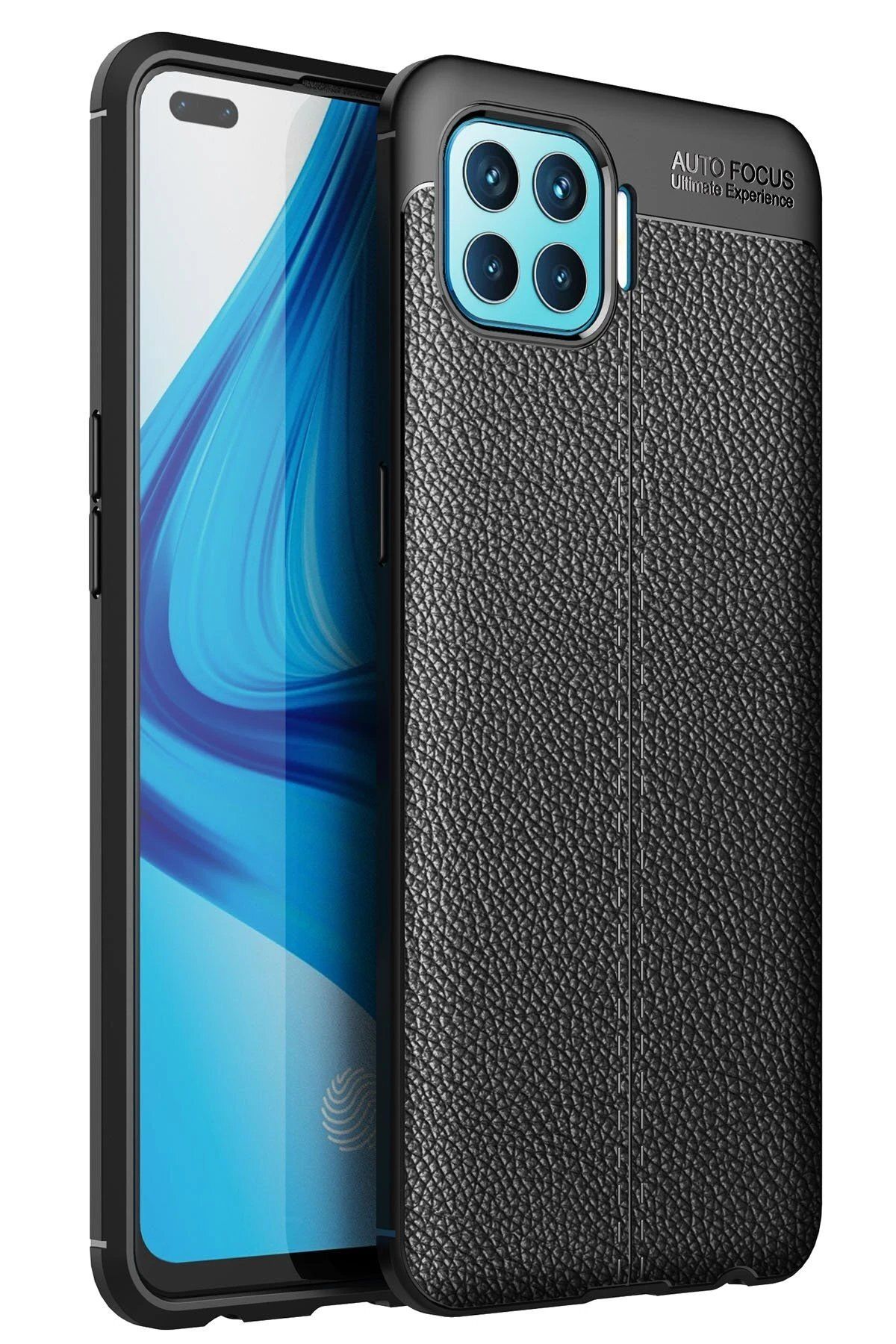 CepteToptan Newface Oppo Reno 4 Lite Kılıf Auto Focus Kapak - Siyah
