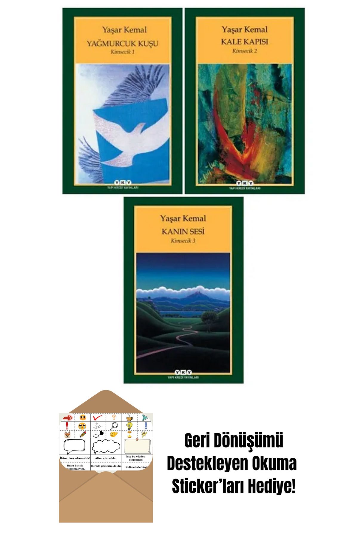 Yapı Kredi Yayınları Hareketli Büyüyorum Serisi İlk 4 Kitap + Okuma Sticker'ları