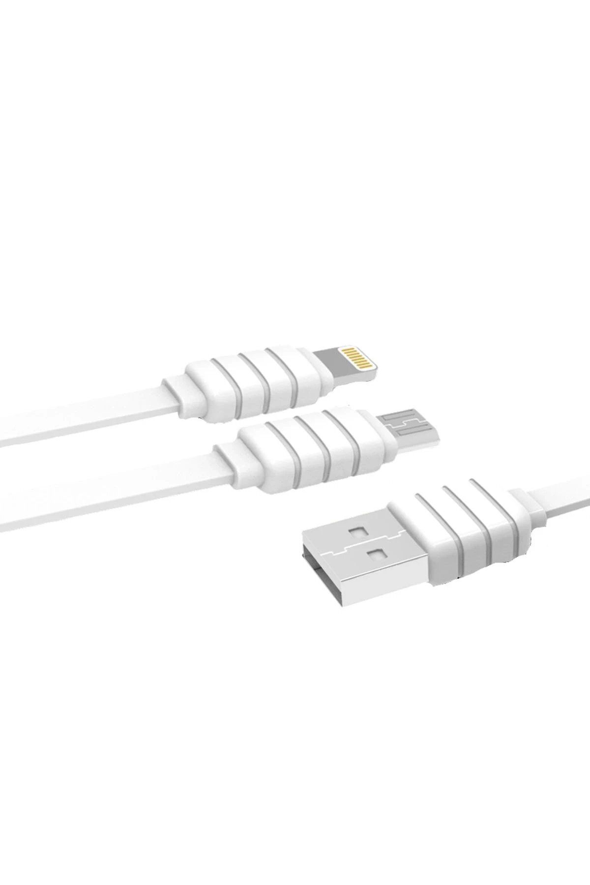 CepteToptan Konfulon S56 2in1 (Lightning-Micro USB) Kablo 1.2M 2.1A