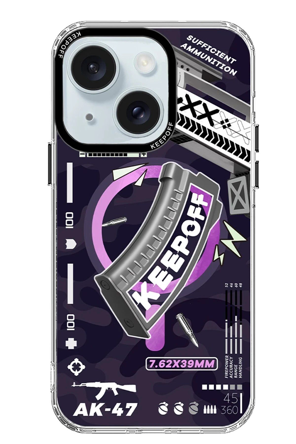 Keep Off iPhone 15 Battlefield Magsafe Kapak - Prepare Ammuniton