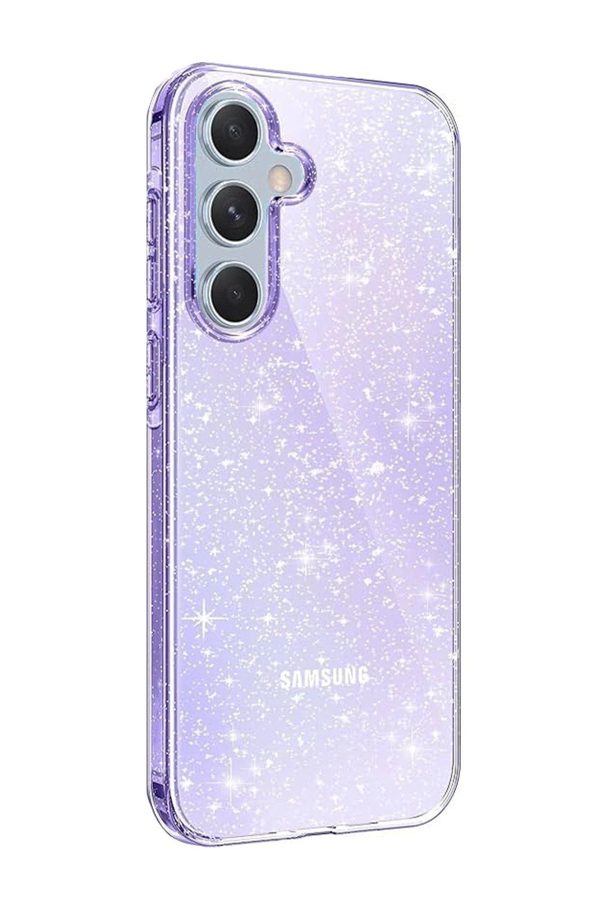 CepteToptan Newface Samsung Galaxy A15 4G Kılıf Glow Kapak - Mor