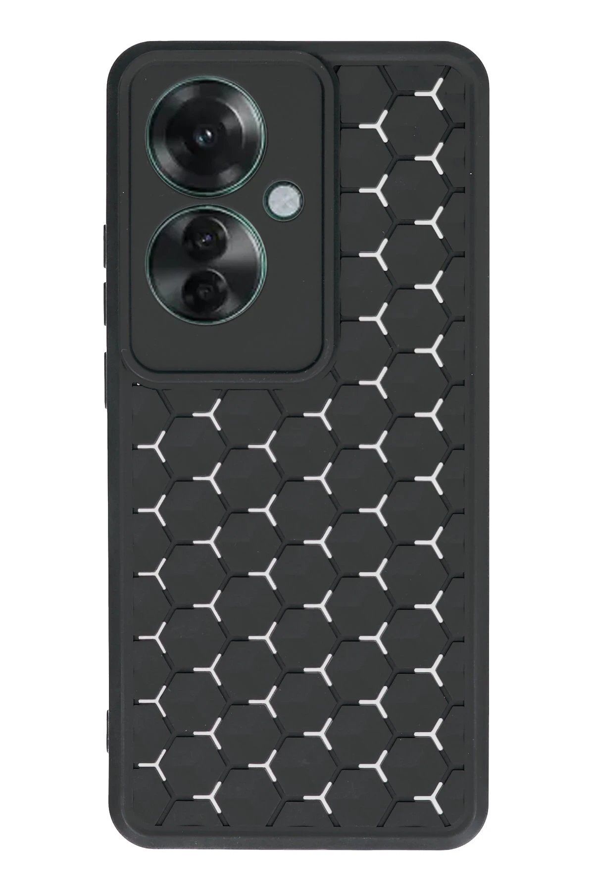 CepteToptan Newface Oppo Reno 11F Kılıf Petek Silikon Kapak - Siyah