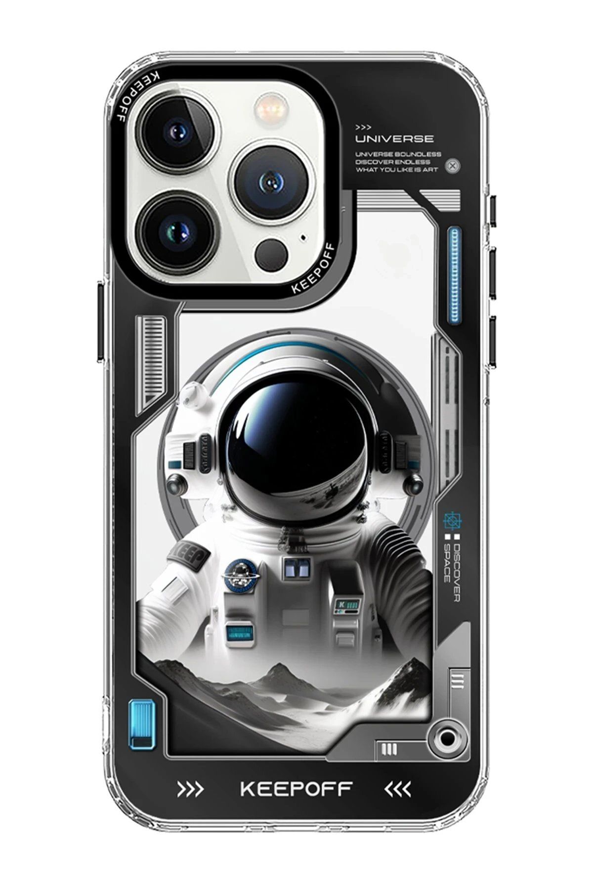 CepteToptan Keep Off iPhone 15 Pro Aerospace Magsafe Kapak - Spaceman