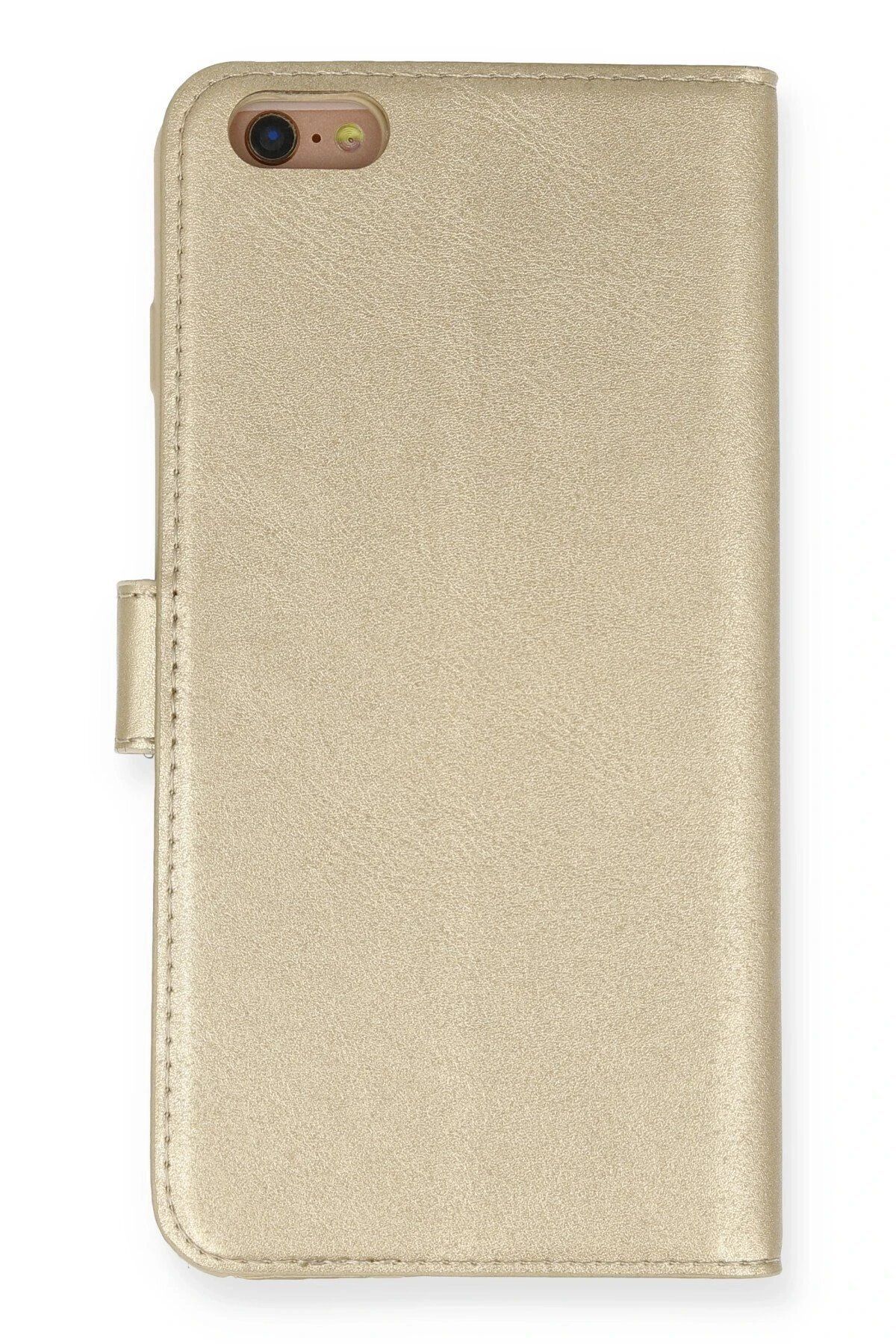 CepteToptan Newface iPhone 6 Plus Kılıf Trend S Plus Kapaklı Kılıf - Gold