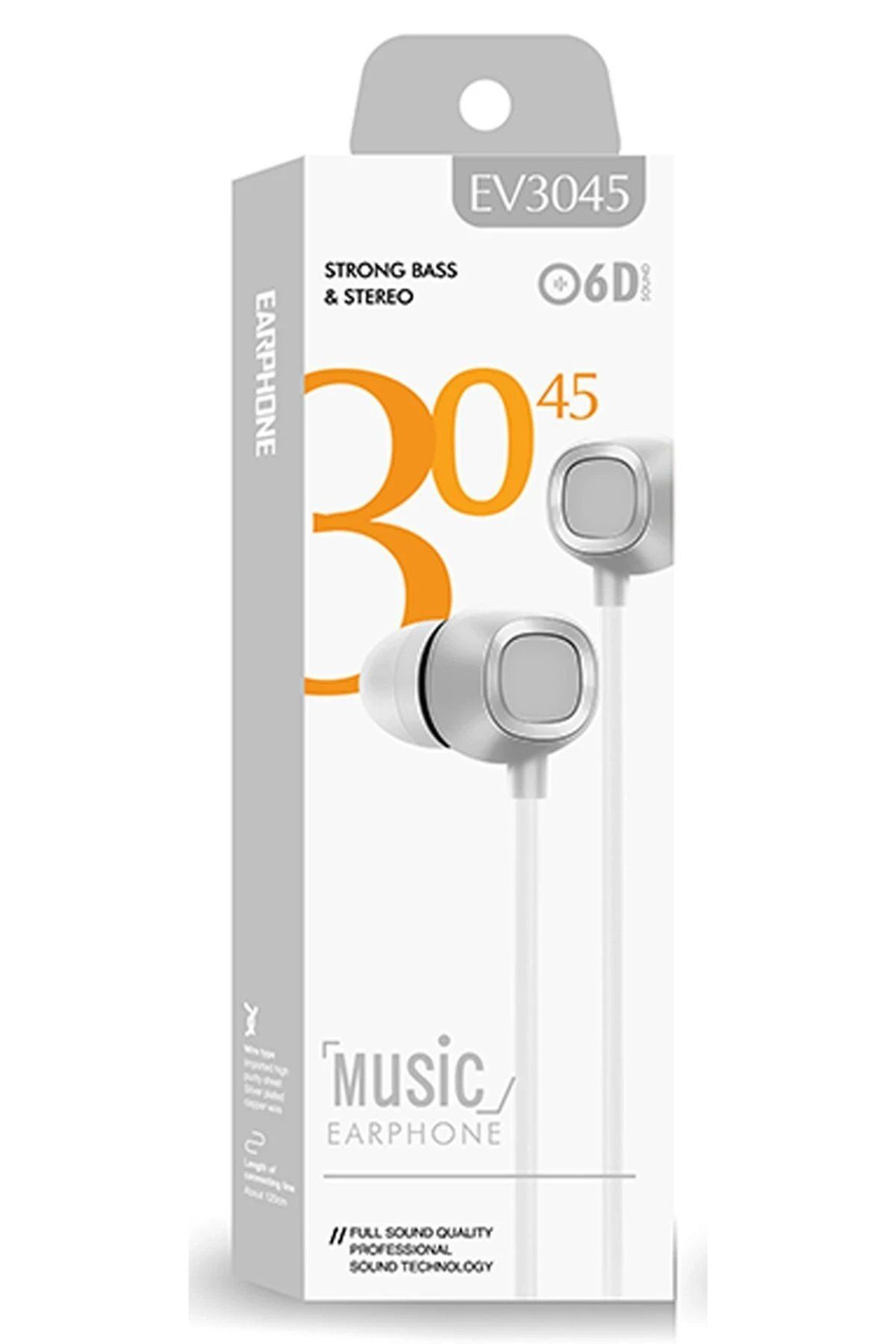 CepteToptan Karler Bass EV-3045 Kablolu Kulaklık - Beyaz