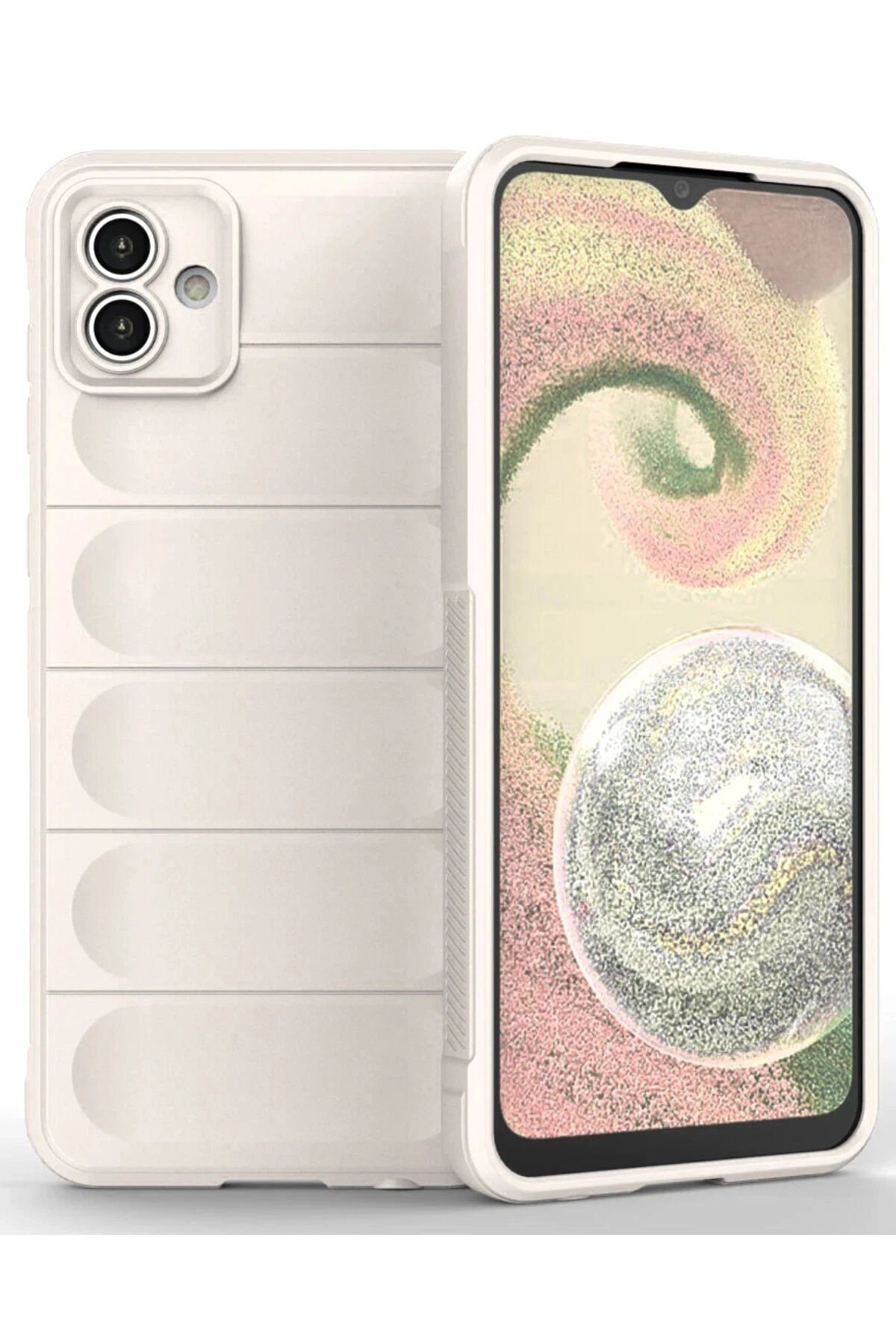 CepteToptan Newface Samsung Galaxy A04 Kılıf Optimum Silikon - Krem