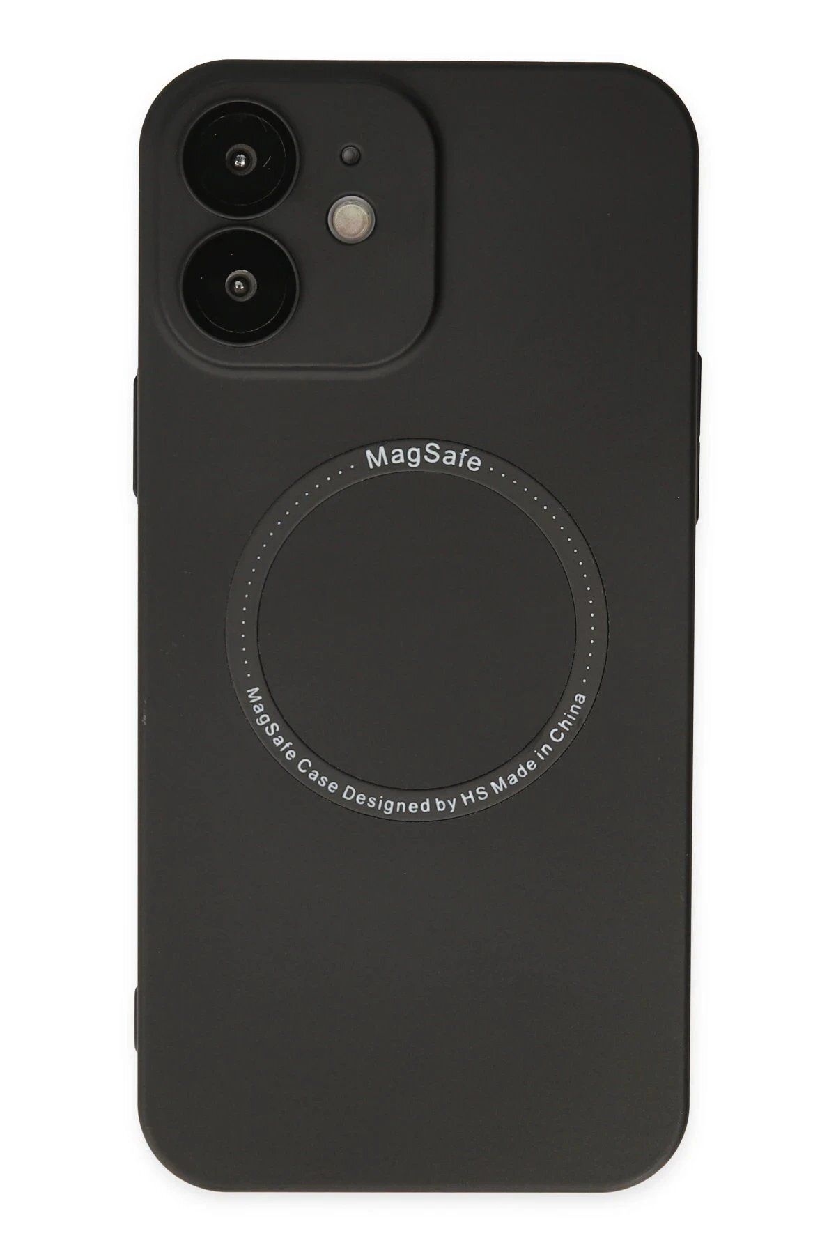 CepteToptan Newface iPhone 12 Kılıf Jack Magneticsafe Lens Silikon - Siyah