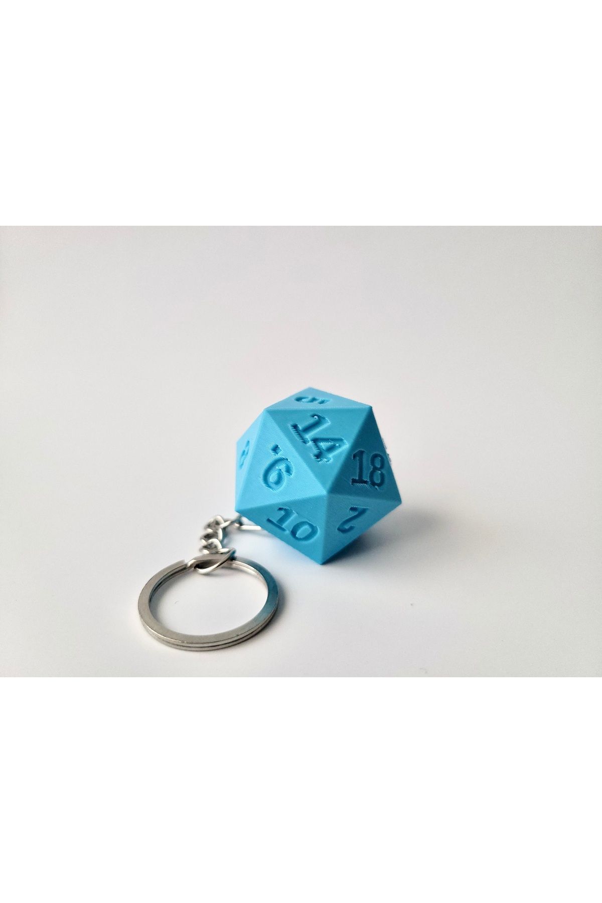 Figglo 3D 3D Baskı 20gen Zar Anahtarlık – Masaüstü Oyun Figürü RPG Oyuncu Hediyesi | Koleksiyonluk Şans Zarı