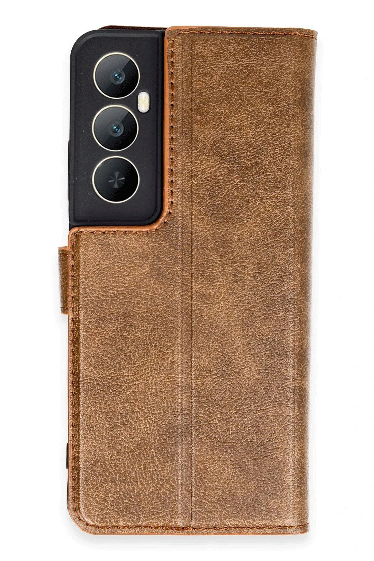 CepteToptan Newface Realme C65 Kılıf Trend S Plus Kapaklı Kılıf - Taba