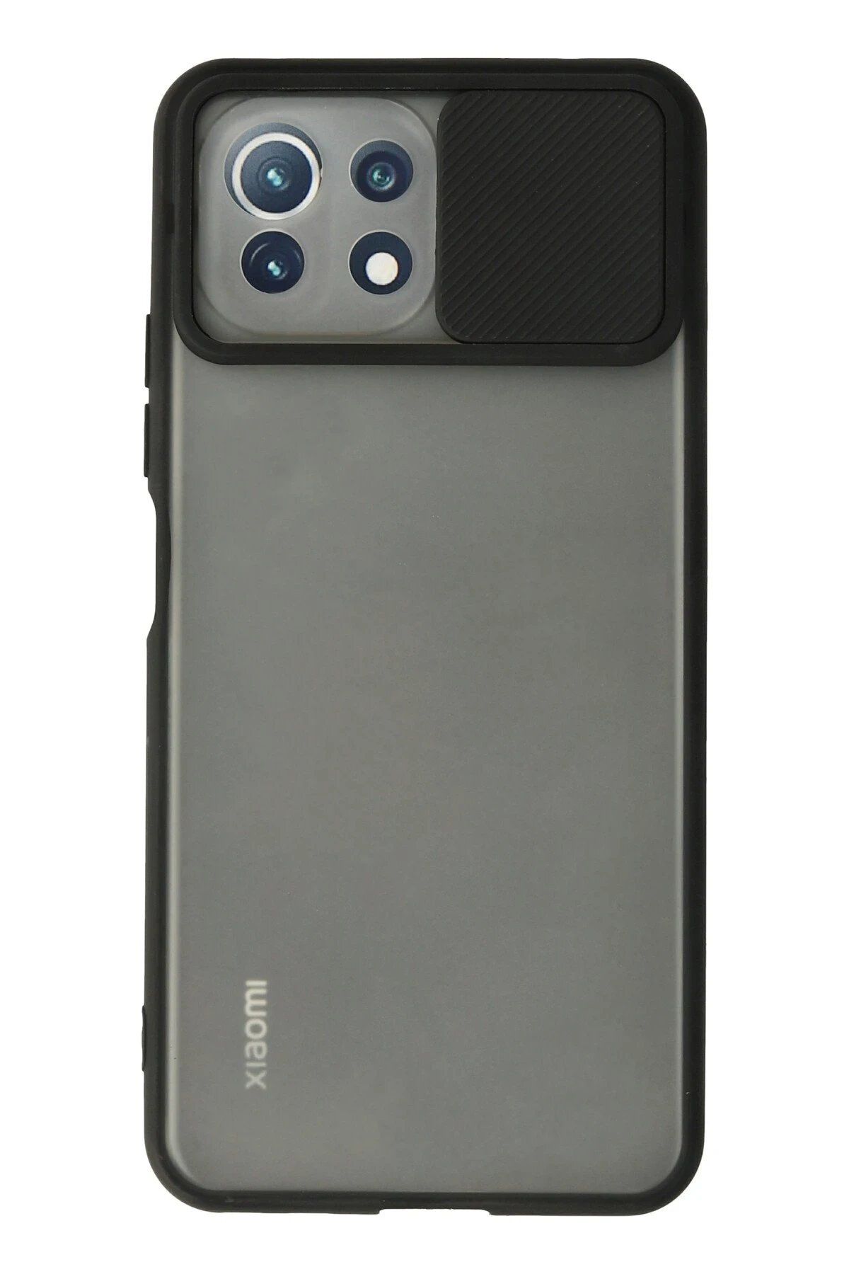 CepteToptan Newface Xiaomi Mİ 11 Lite Kılıf Palm Buzlu Kamera Sürgülü Silikon - Siyah