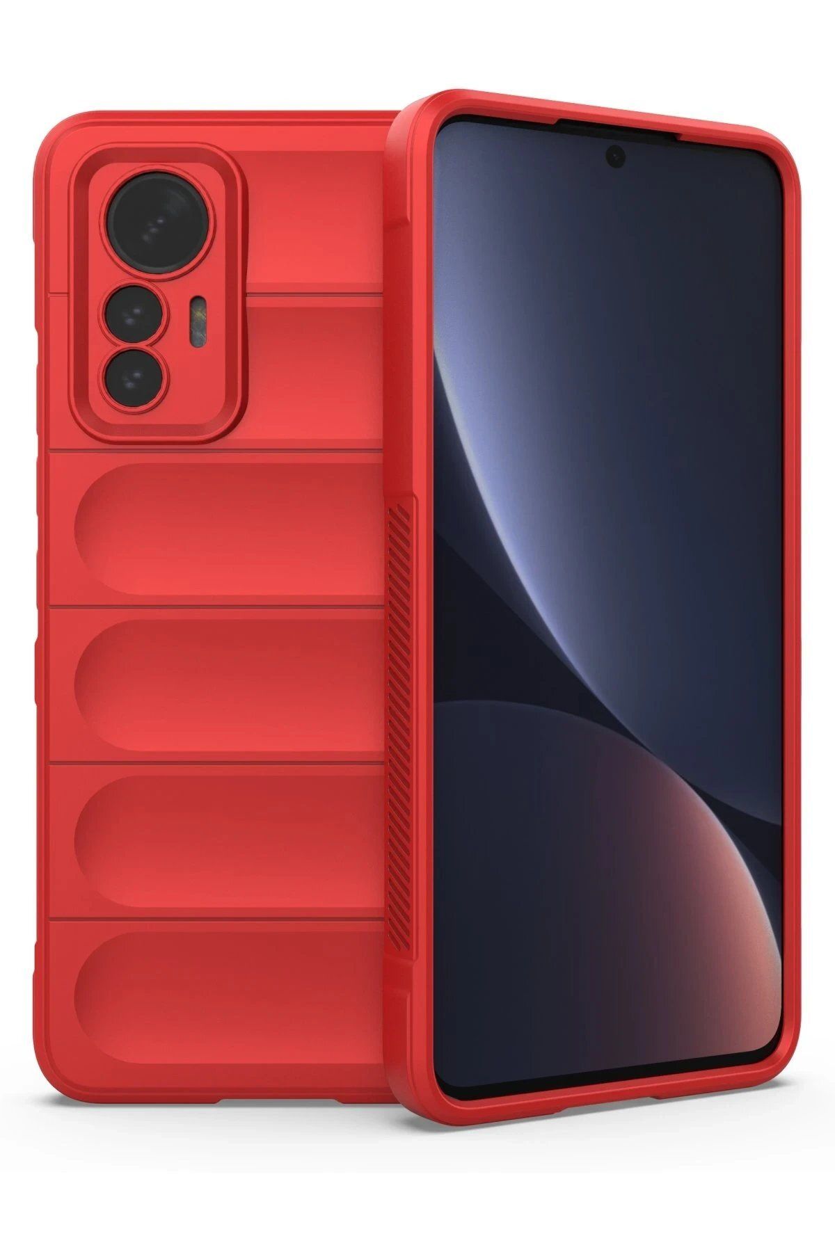 CepteToptan Newface Xiaomi Mi 12 Lite Kılıf Optimum Silikon - Kırmızı