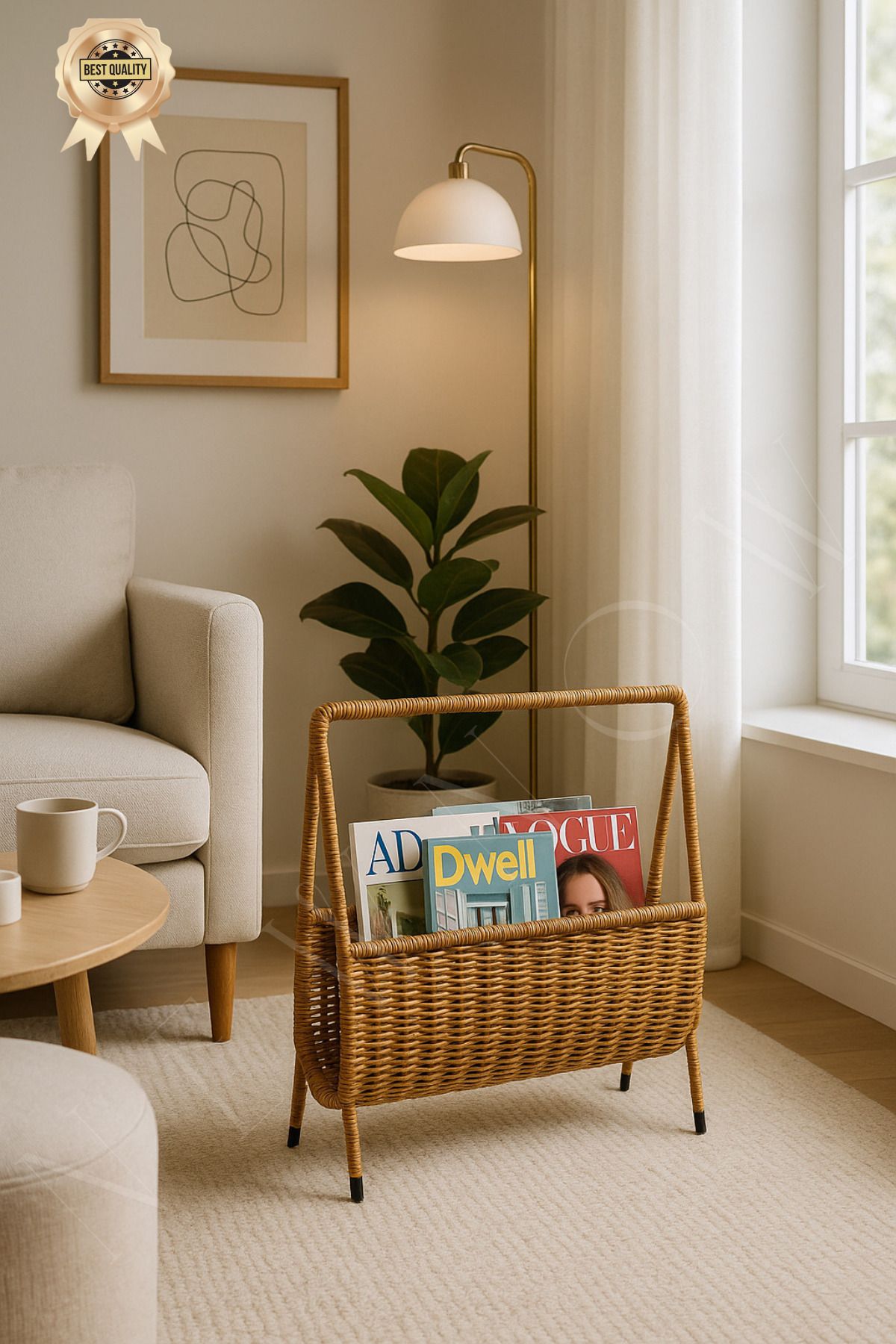 NEWNOW Nordic Natural Dergilik Dekoratif Gazetelik & Kitaplık