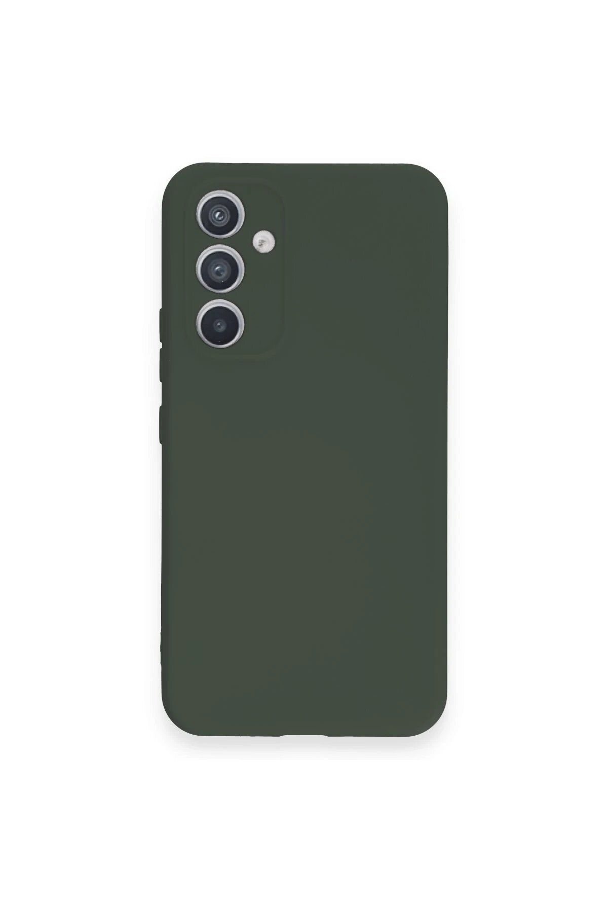 CepteToptan Newface Samsung Galaxy A54 5G Kılıf Nano içi Kadife Silikon - Koyu Yeşil