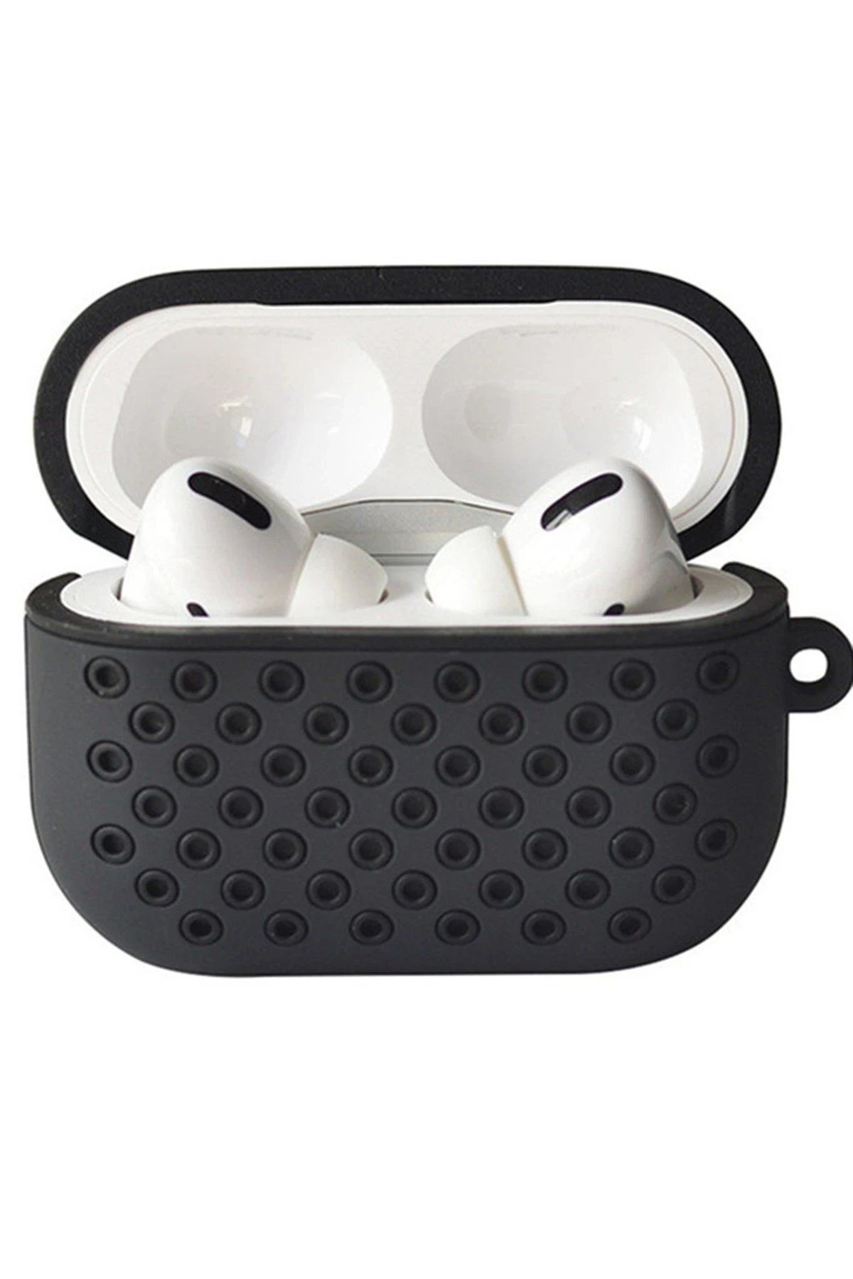 CepteToptan Newface Airpods Pro 2 (2.nesil) Spor Delikli Kılıf - Siyah-Siyah